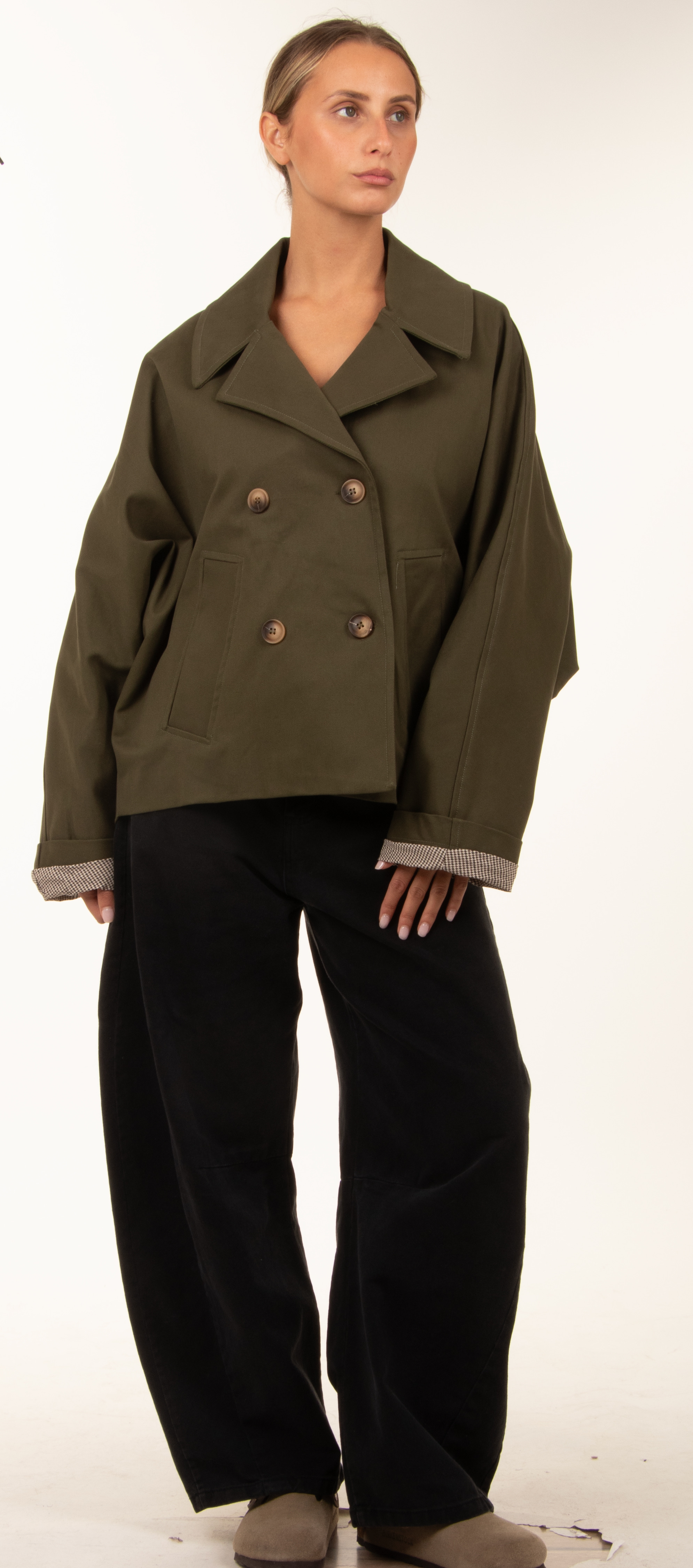 Oversize-Jacke mit Revers