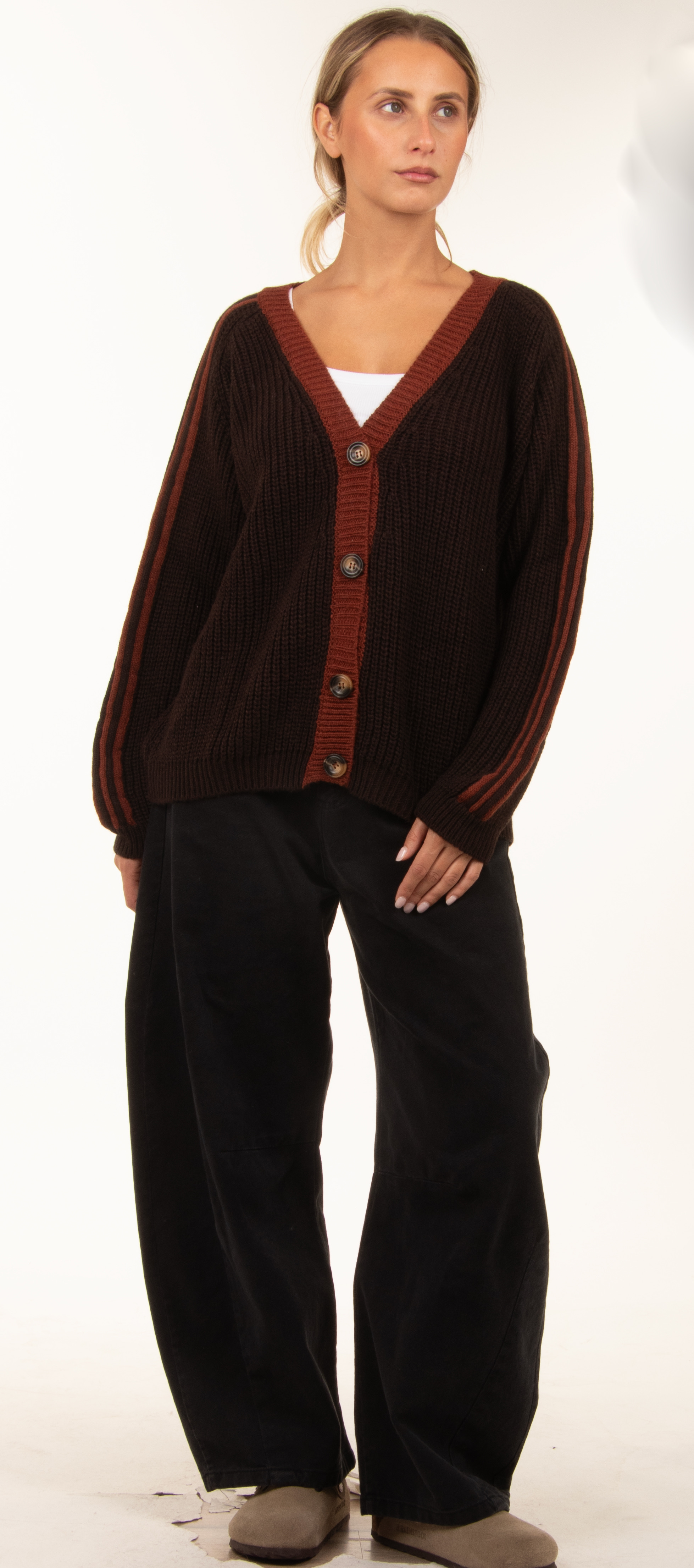 Lässiger Cardigan mit Knopfleiste