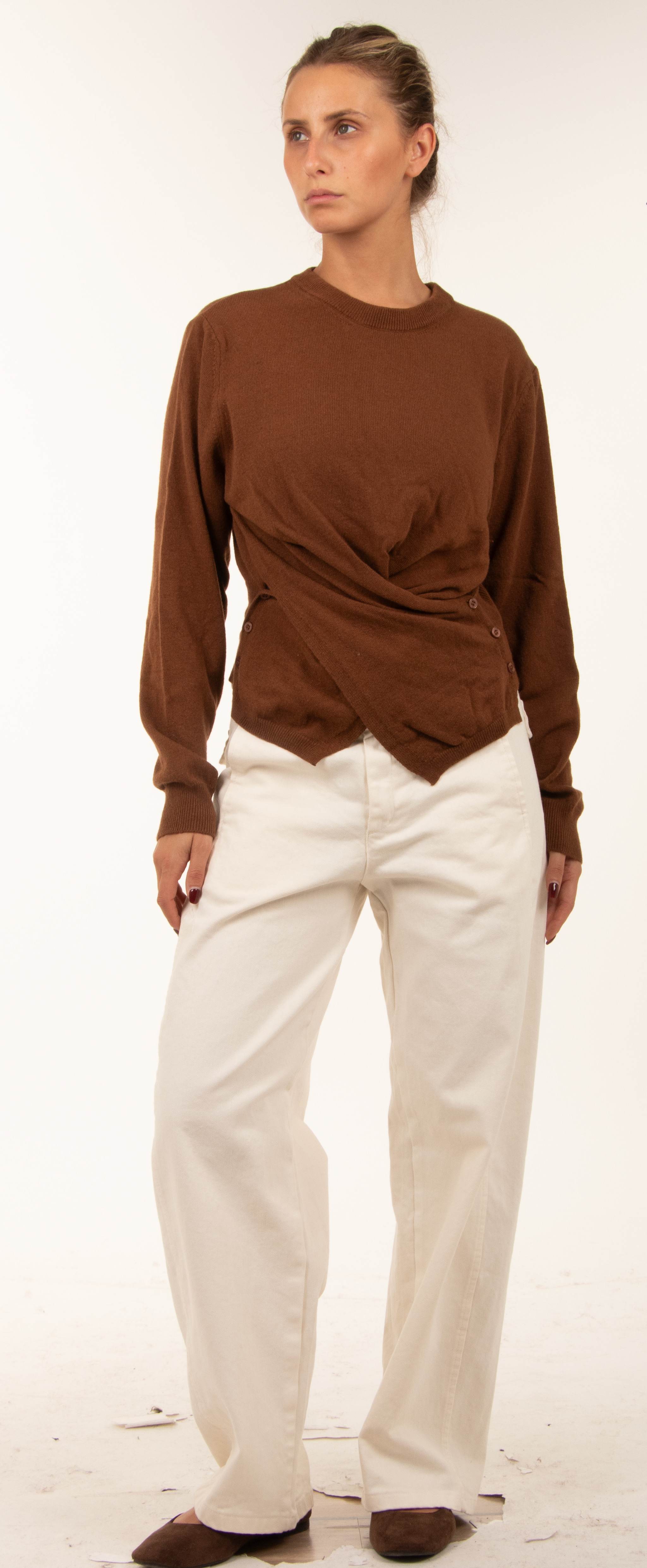 Regular-Pullover mit Knoten