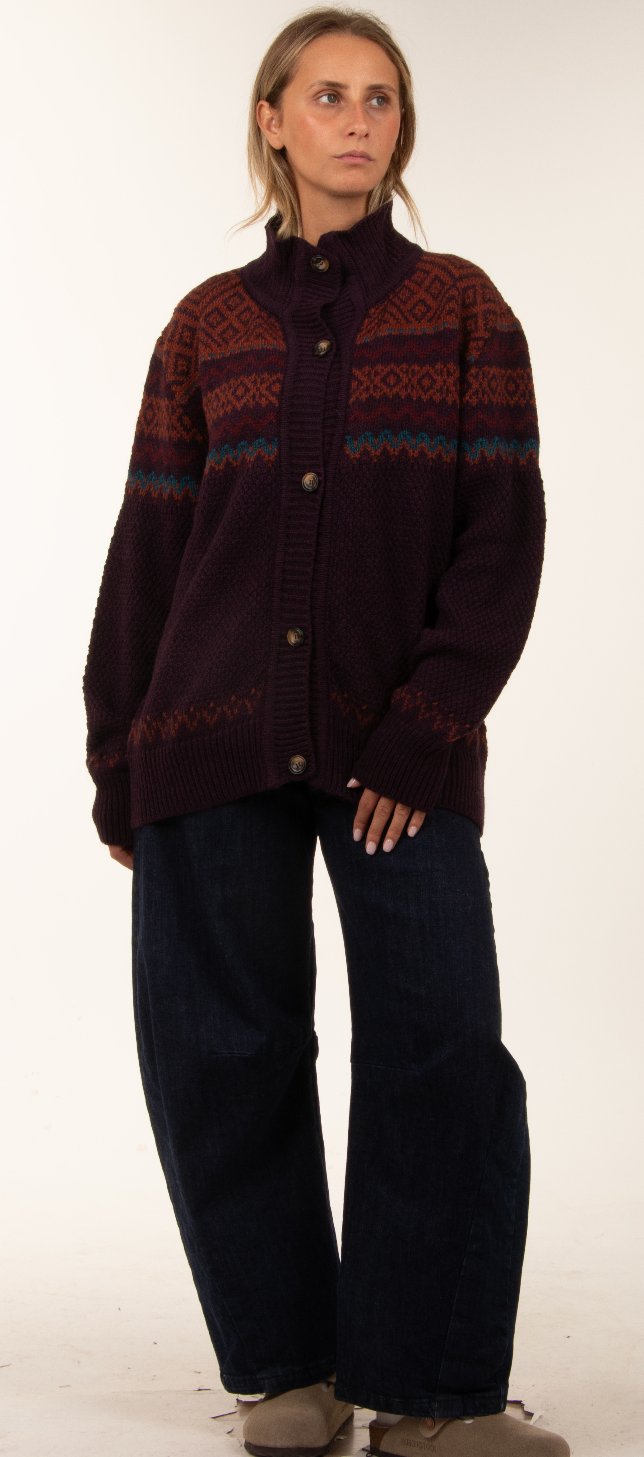 Cardigan mit Stehkragen