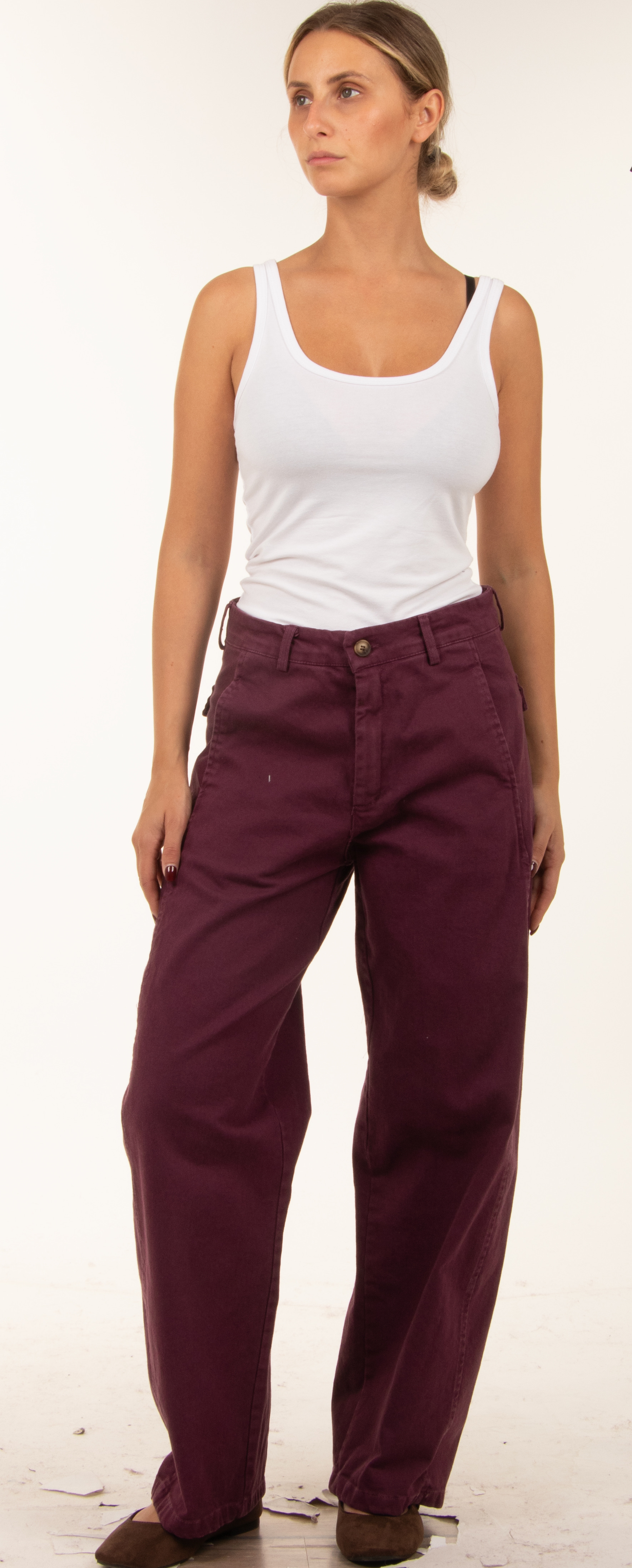 Hoch taillierte Hose