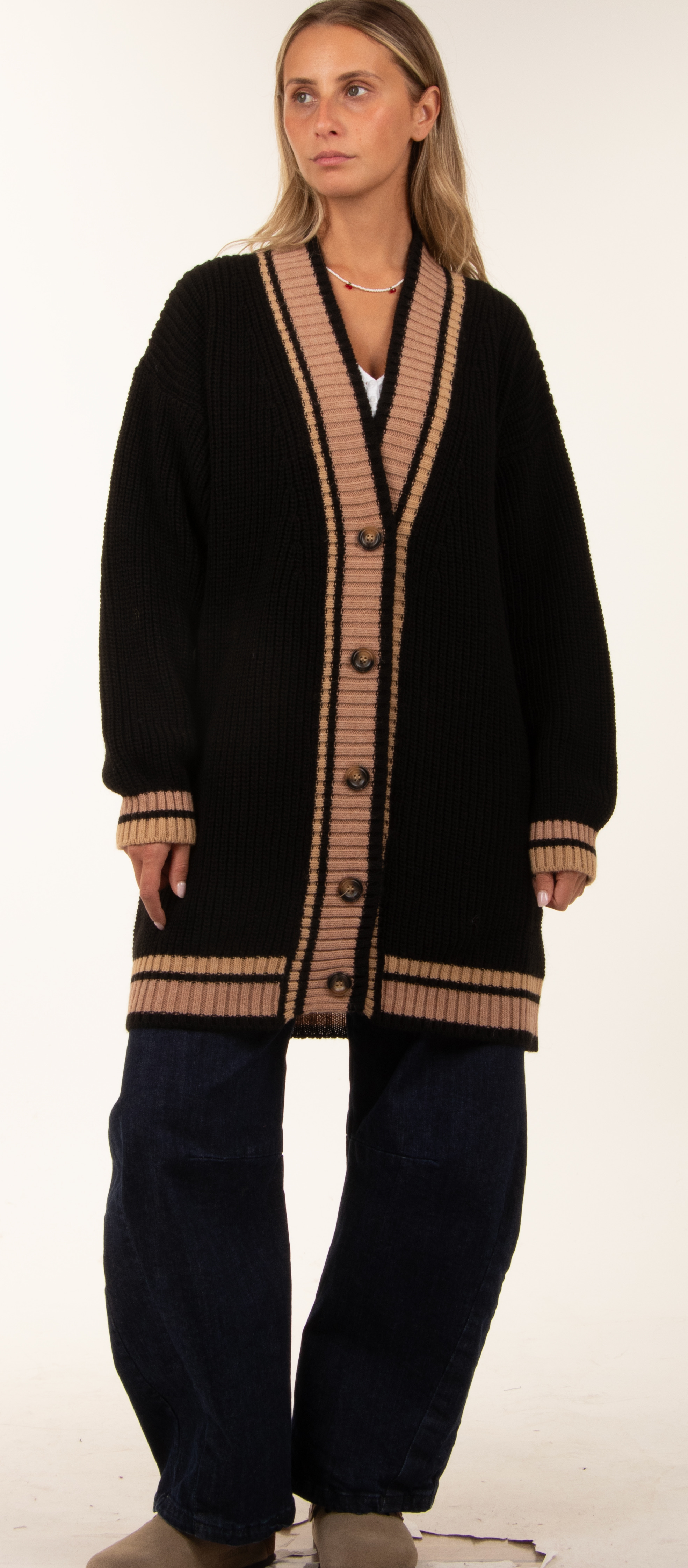 Oversized Cardigan mit Taschen
