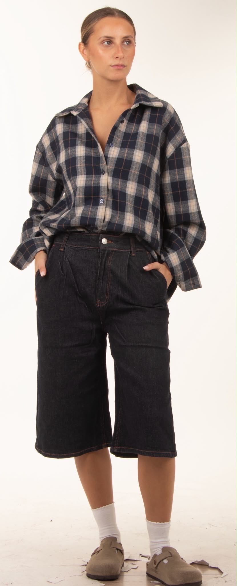 Bermudas mit hoher Taille