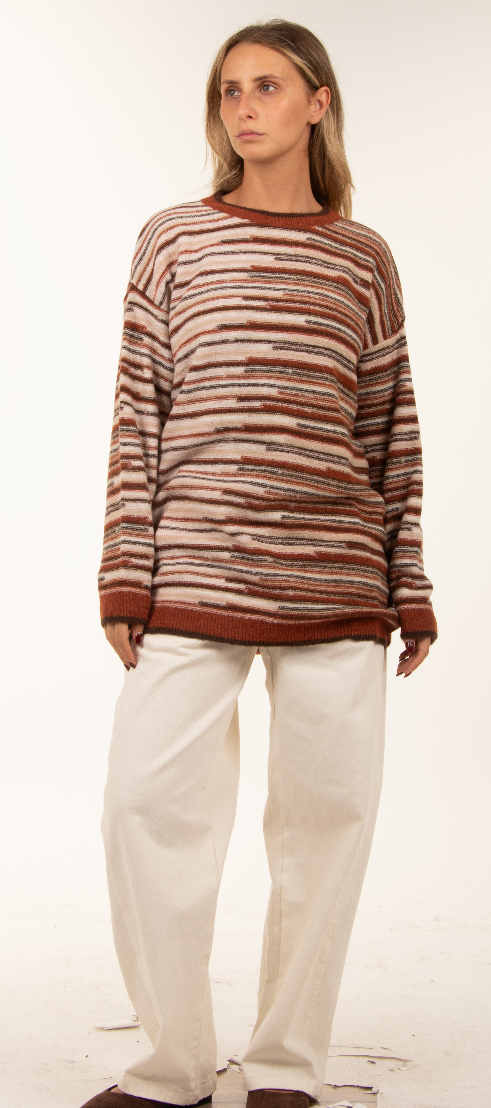 Oversize Pullover mit Streifen