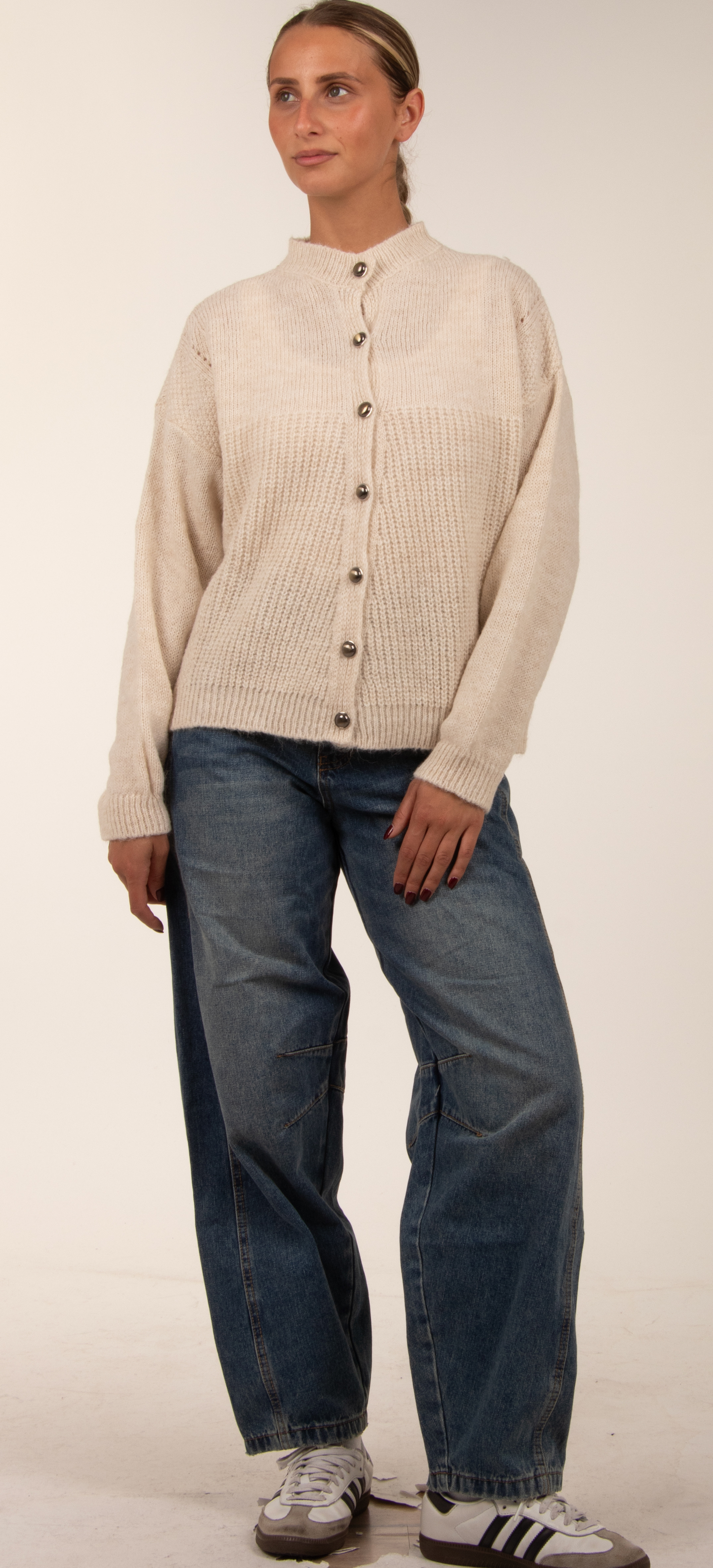 Cardigan mit Stehkragen