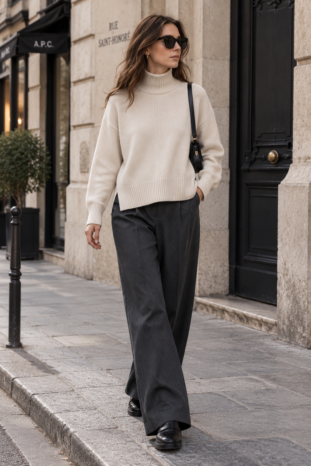 Oversize Pullover mit Rollkragen