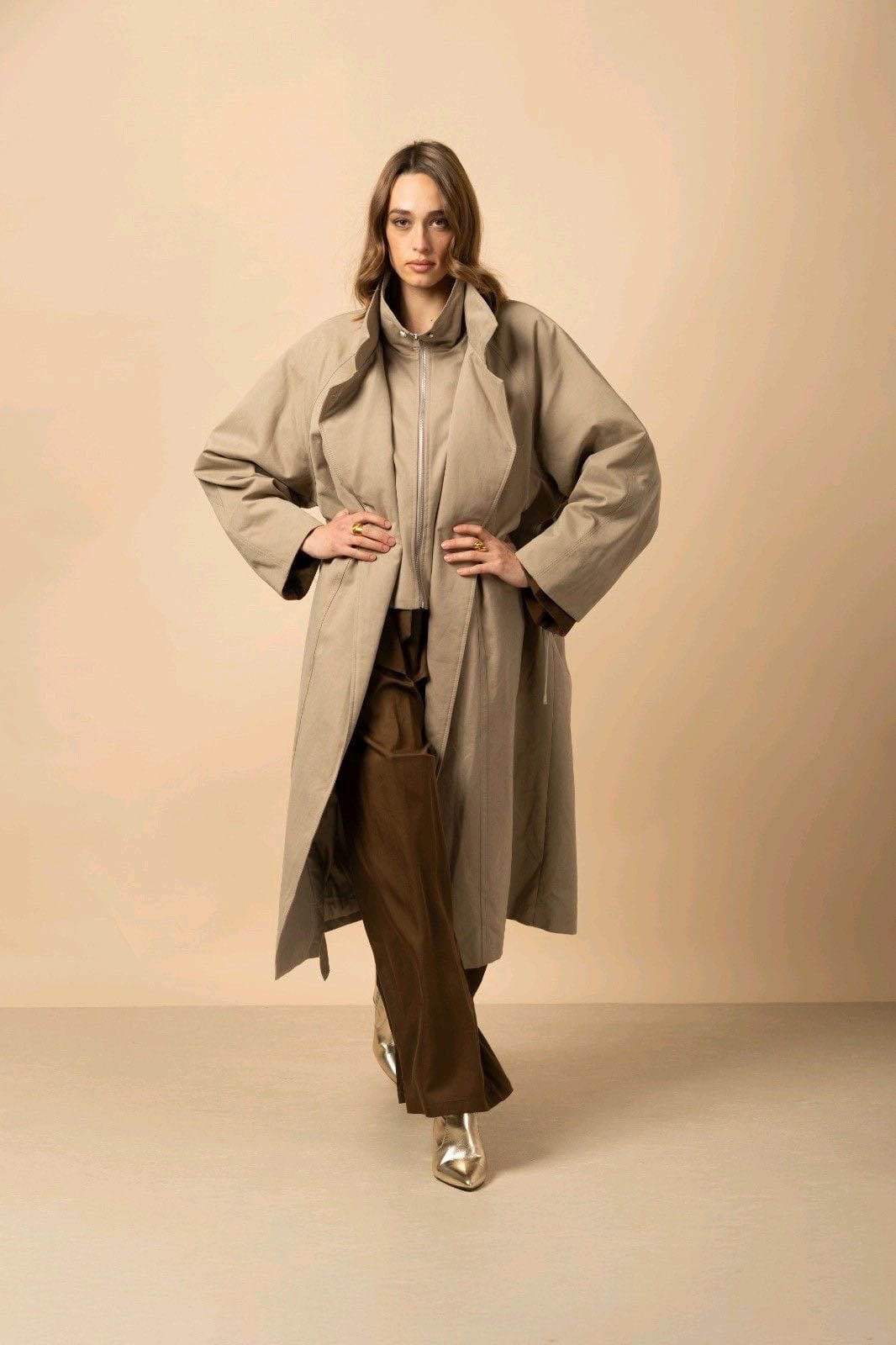 Oversize-Mantel mit Kragen