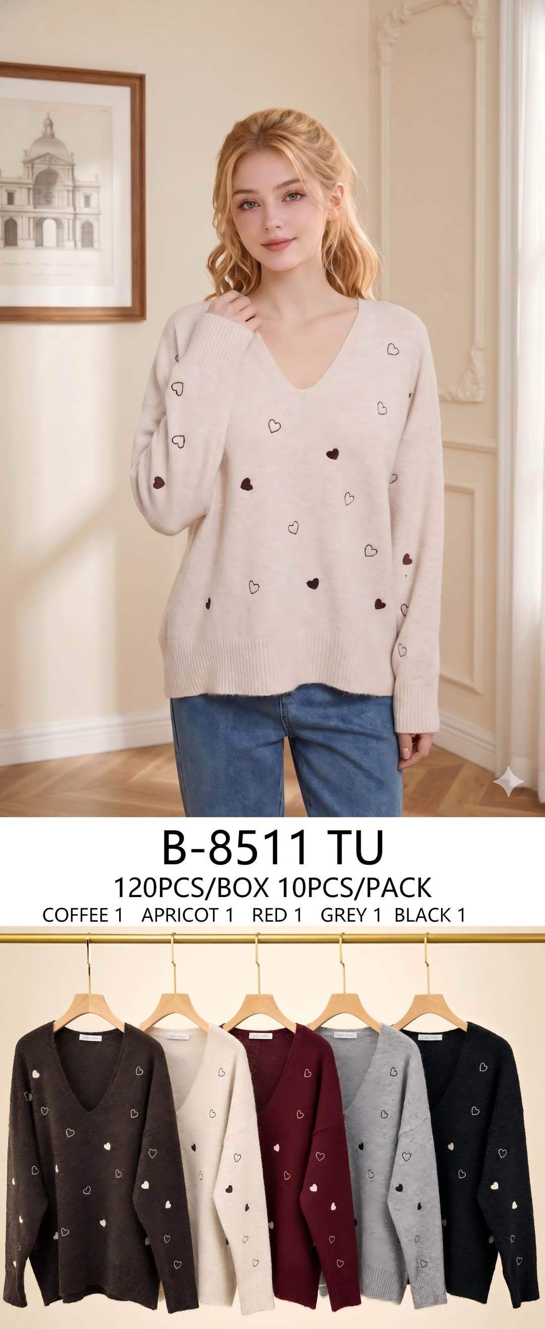 Lockerer Pullover mit V‑Ausschnitt