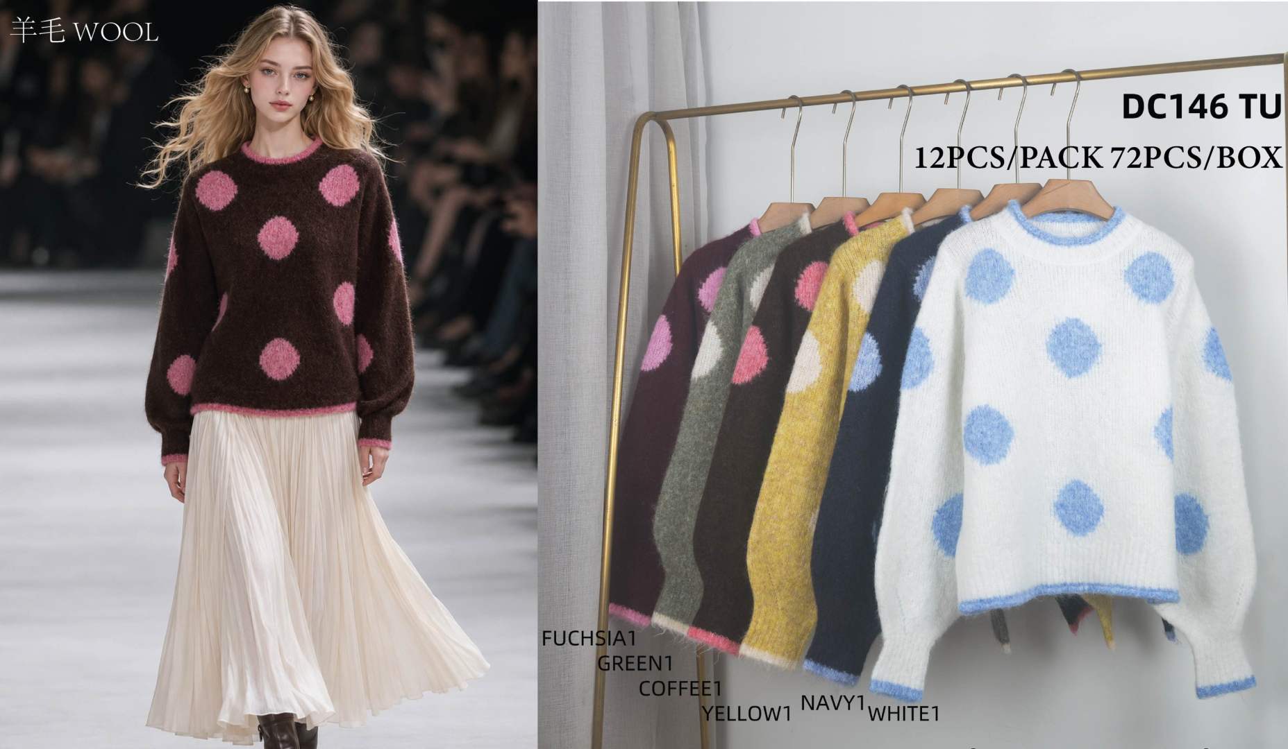 Pullover mit großen Punkten
