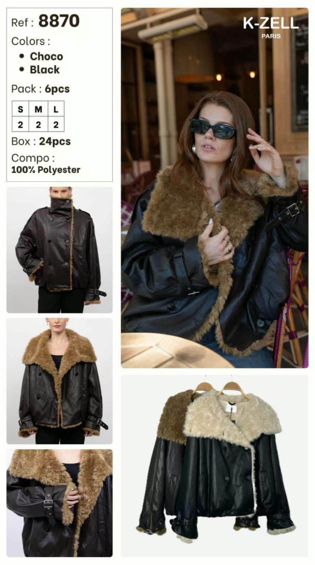 Oversize-Jacke mit Kragen