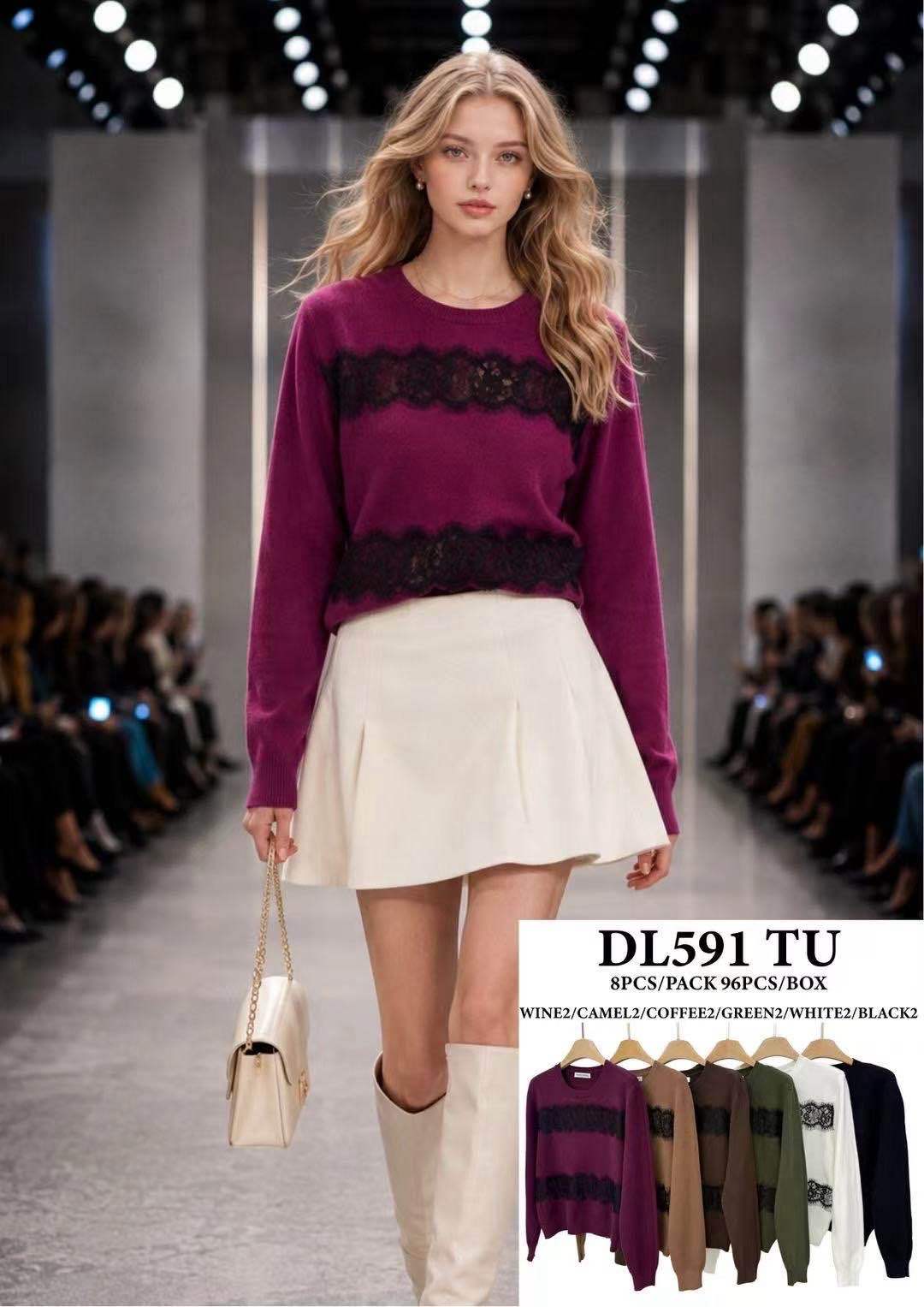 Pullover mit Spitzenapplikation