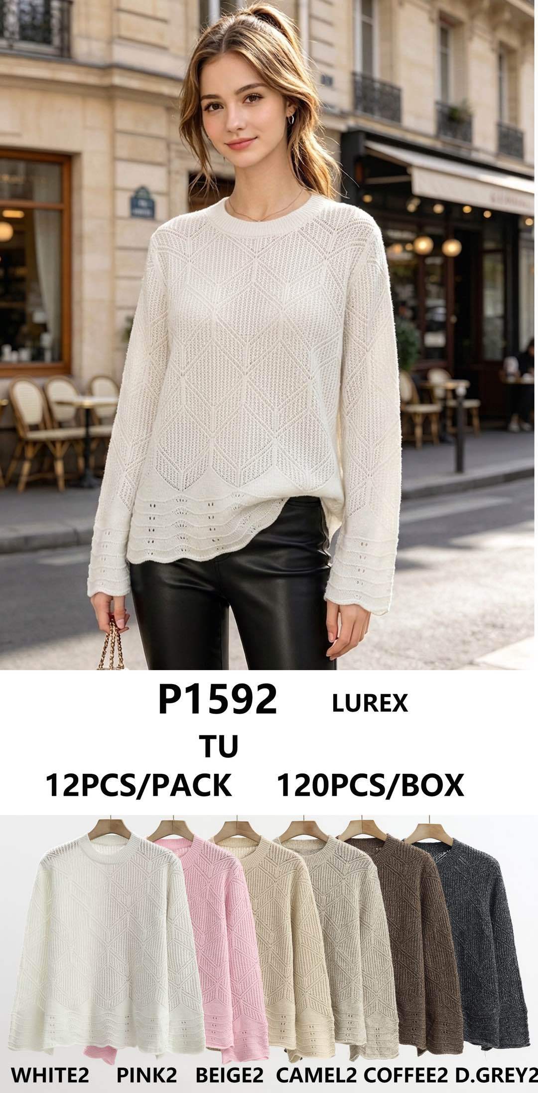 Pullover mit Rüsche und geometrischem Muster