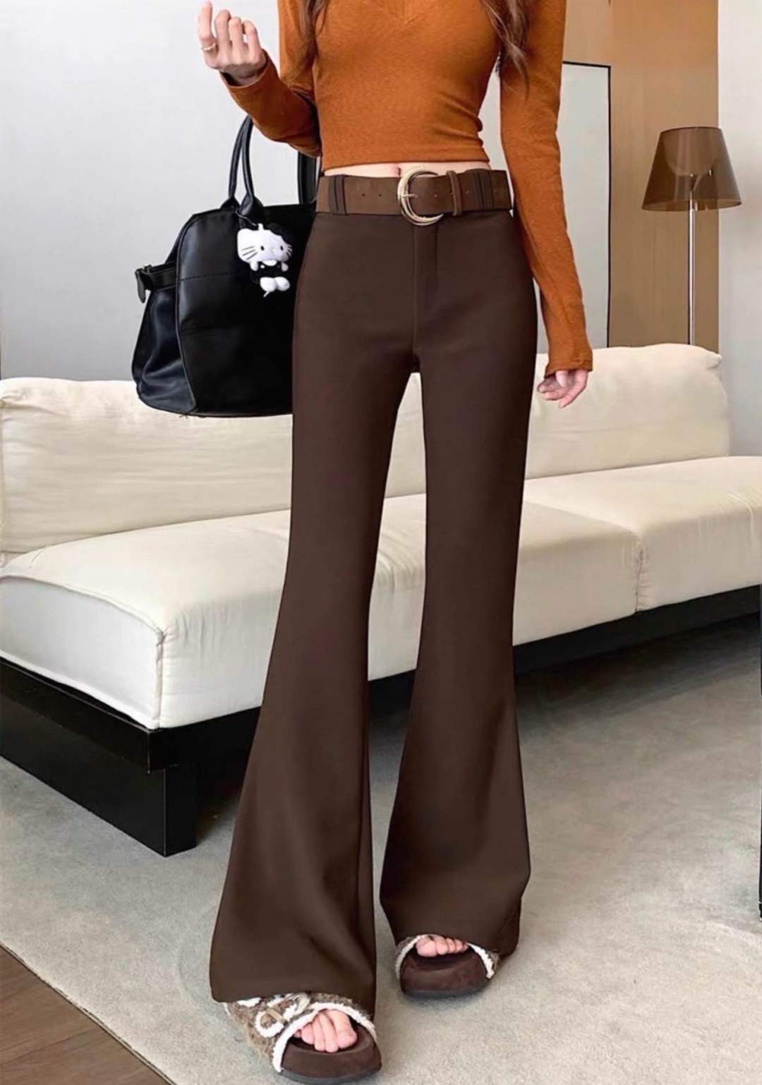 High-Waist Schlaghose