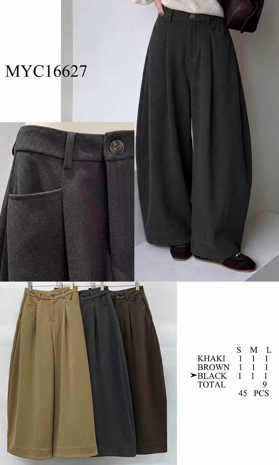 Weit geschnittene Plissee-Hose