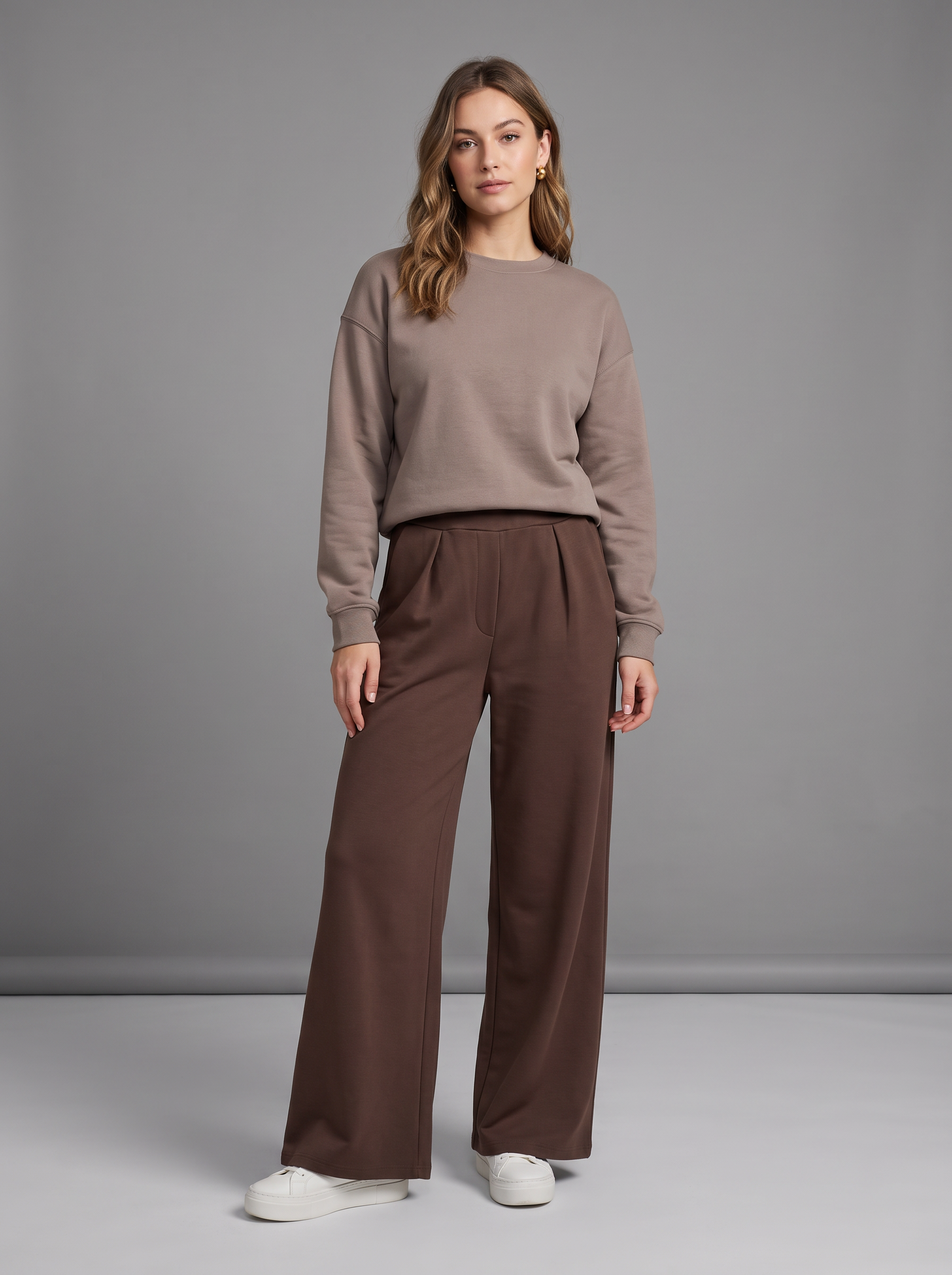 Wide‑Leg Hose mit Falten