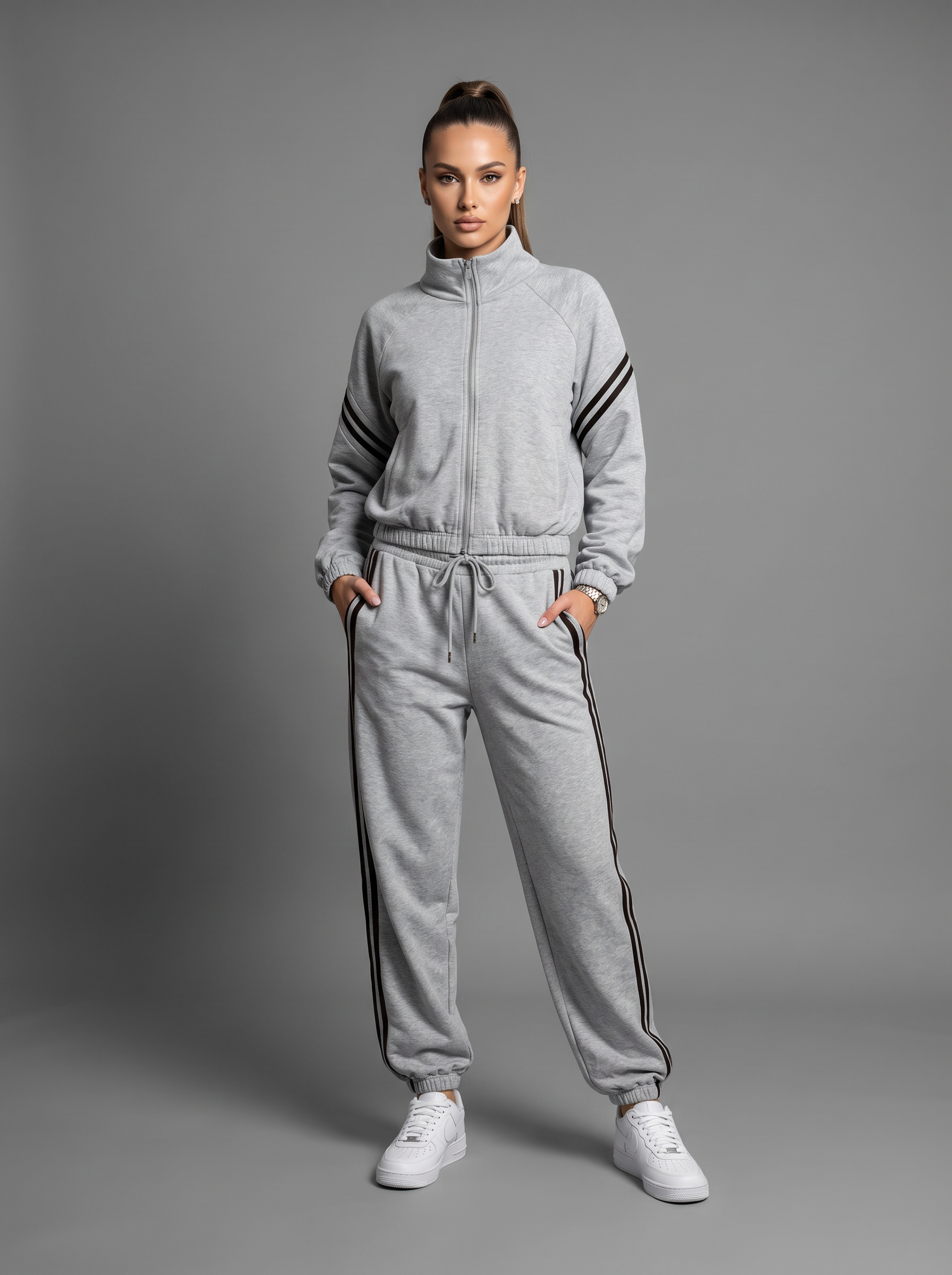 Joggingshose mit hohem Bund