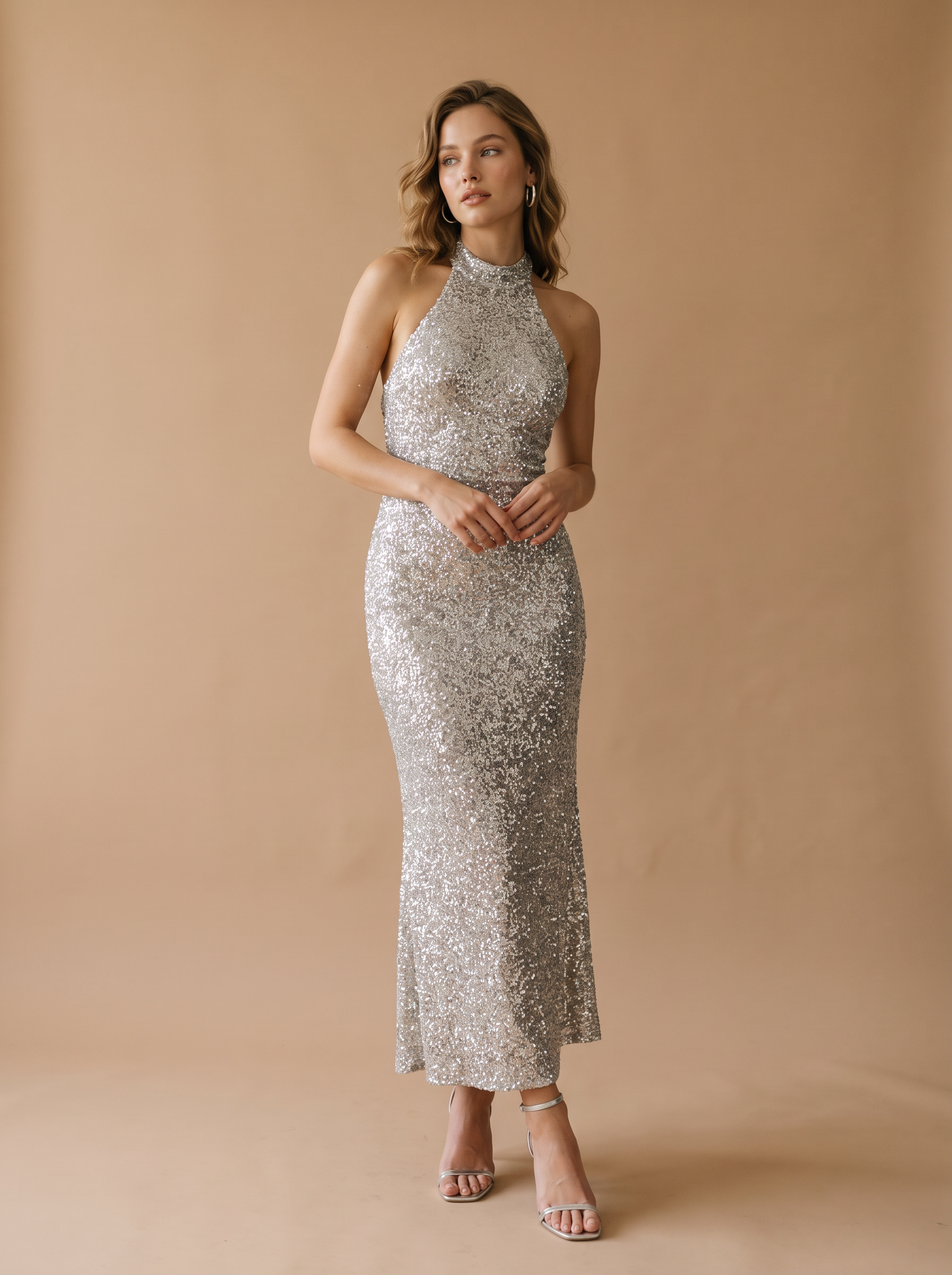 Halter Mermaid Maxi-Kleid
