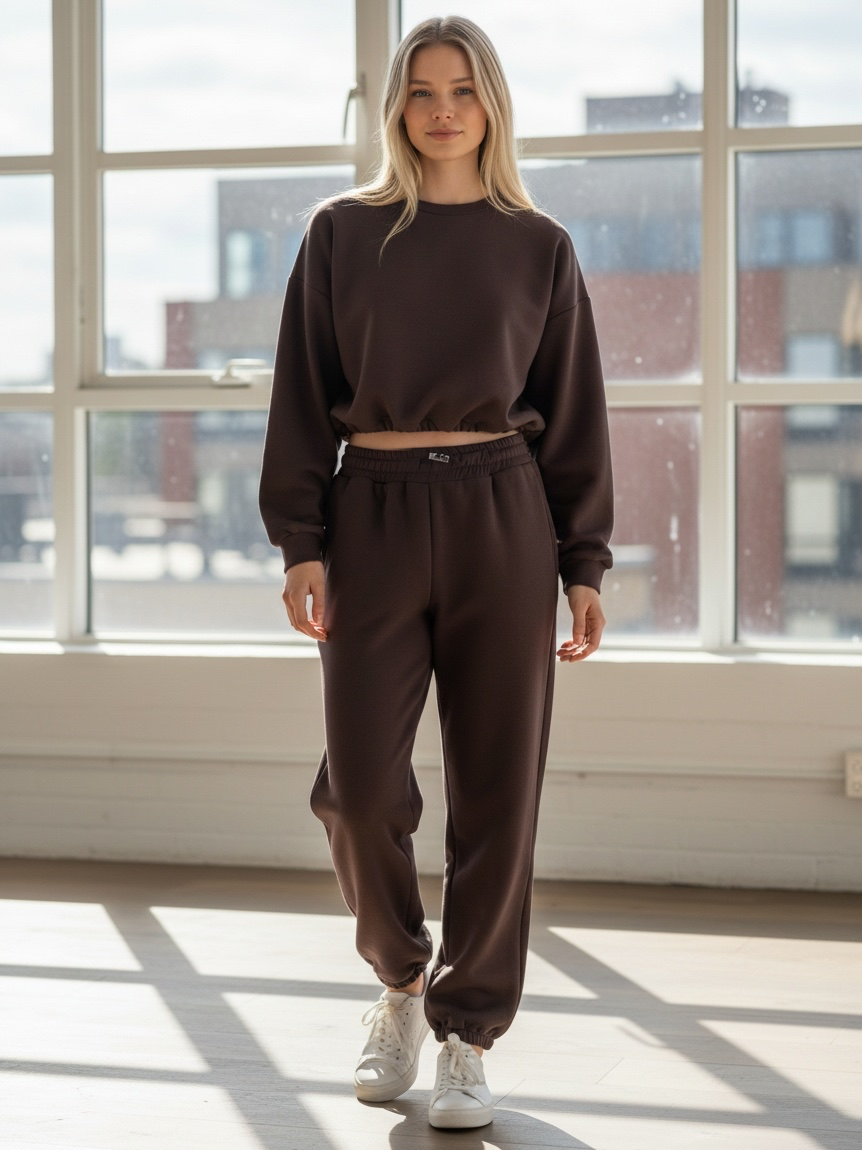Jogg­er‑Hose mit hohem Bund