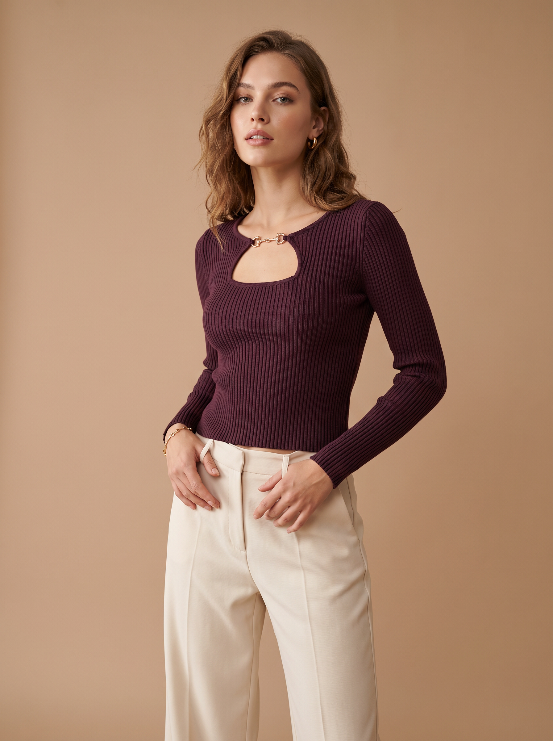 Figurbetonter Pullover mit Quadratischem Ausschnitt