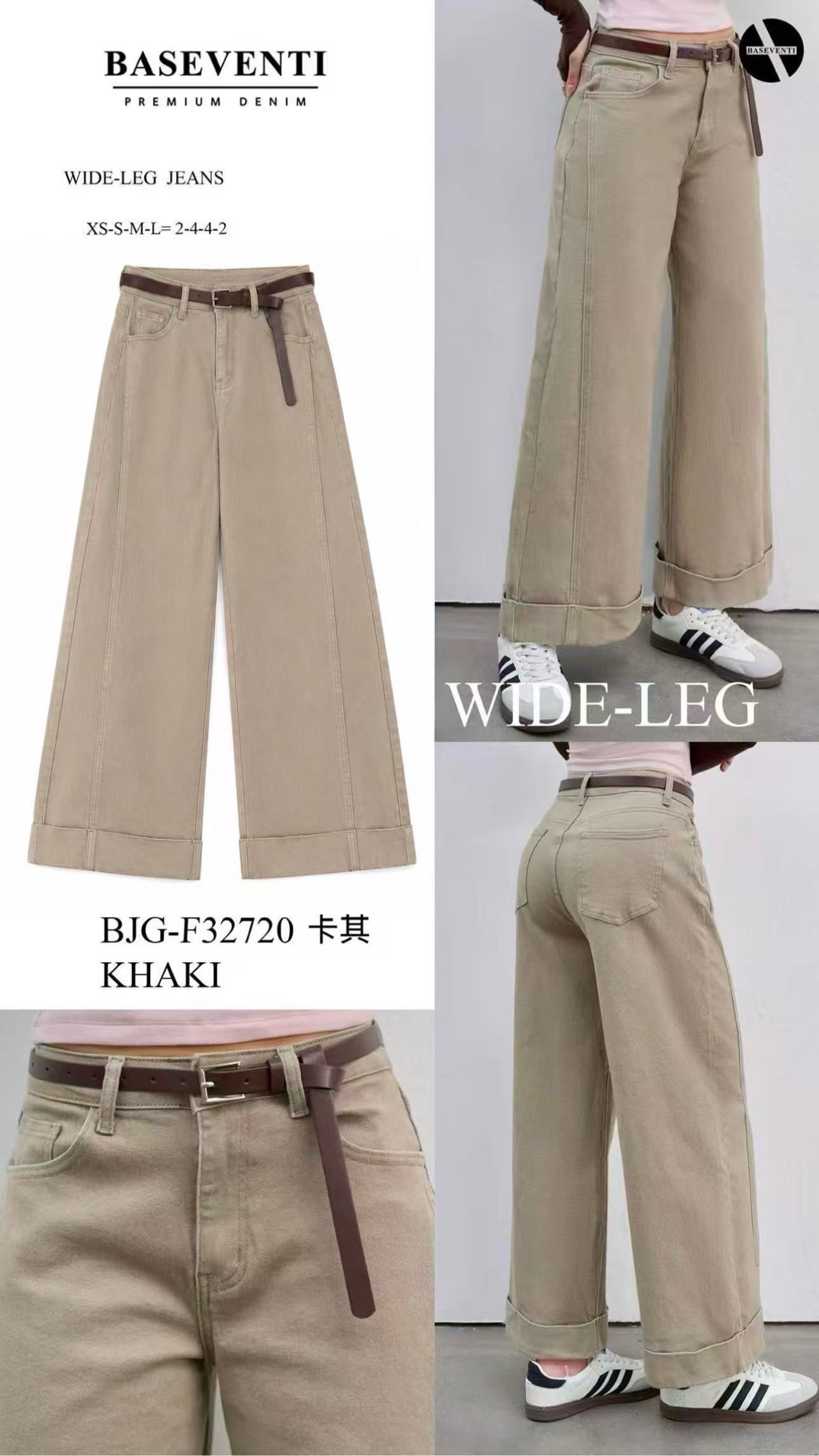 Regular Jeans mit weitem Bein
