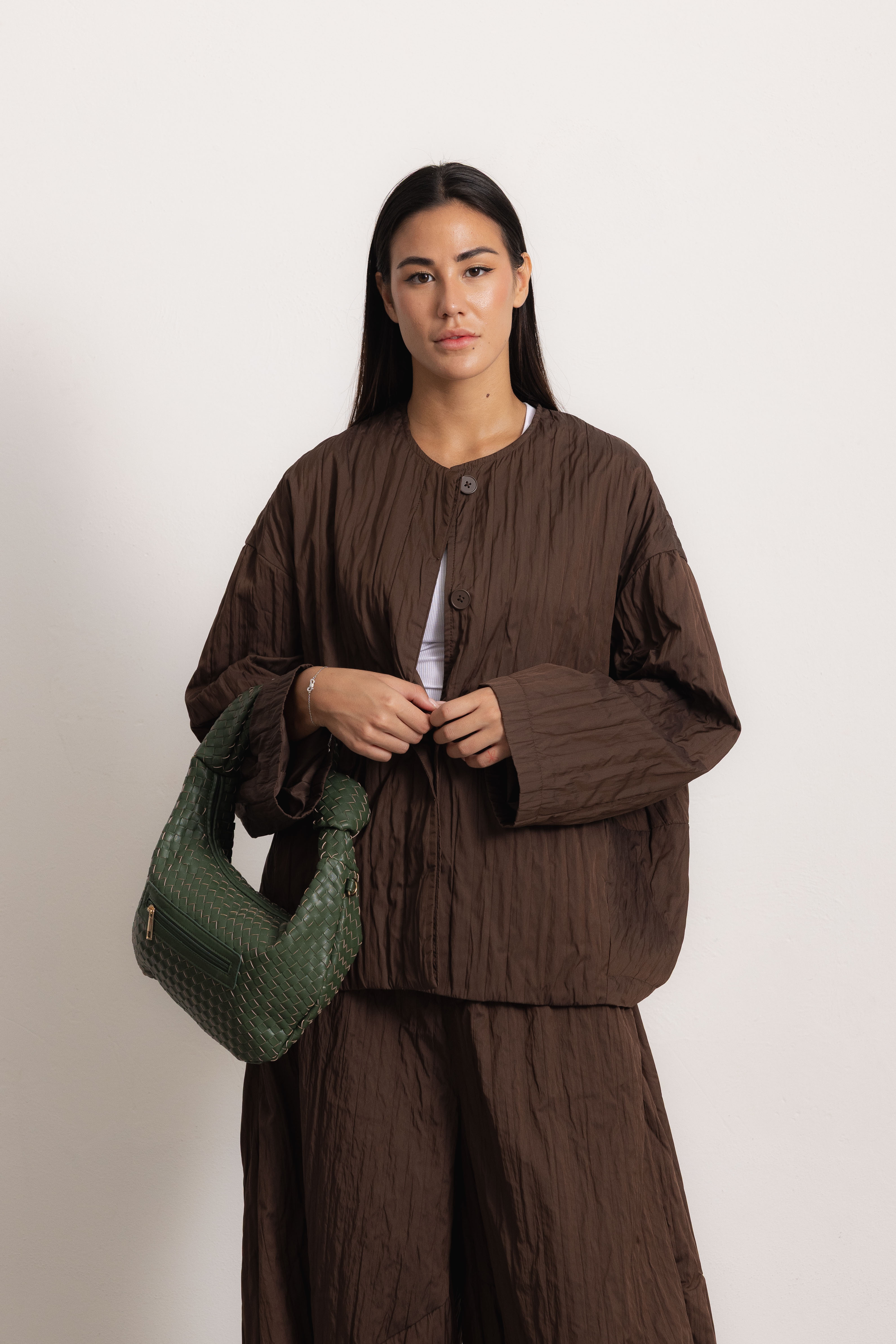 Oversize-Hemd mit Raffung