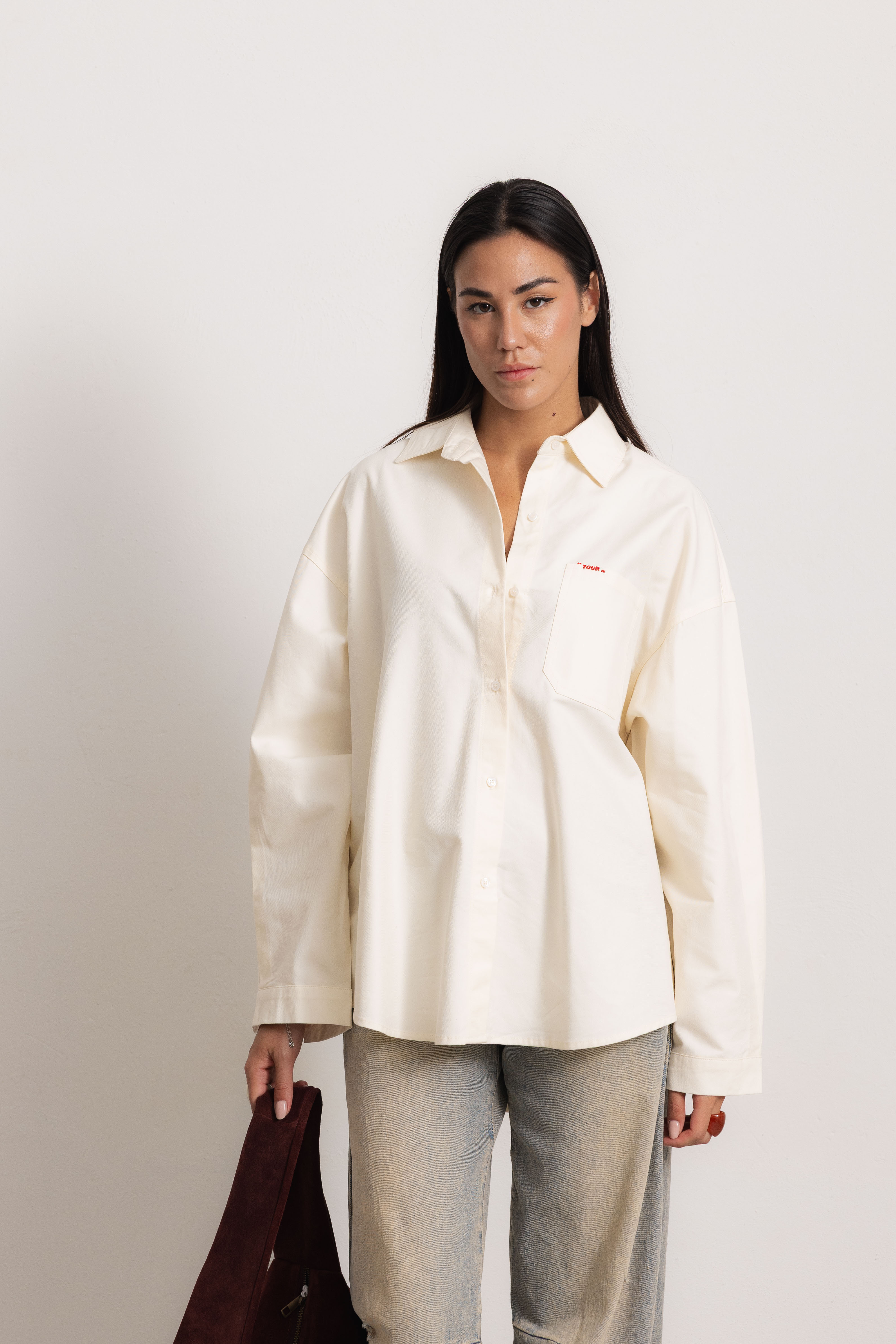 Oversize-Hemd mit Kragen