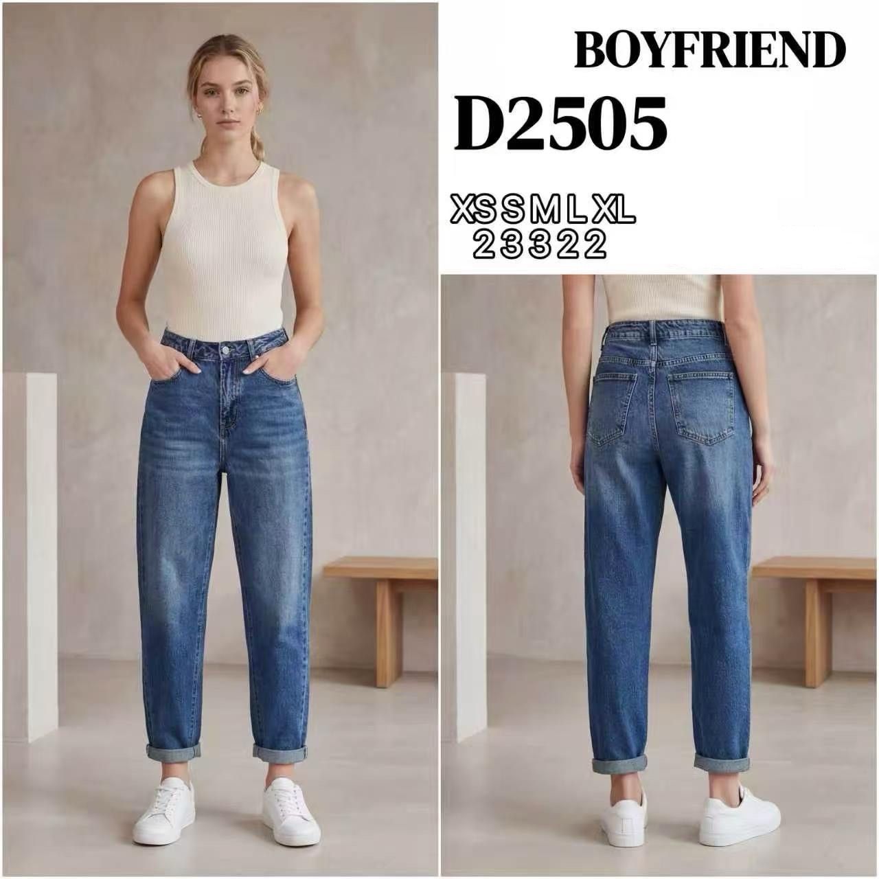 Boyfriend-Jeans mit hohem Bund