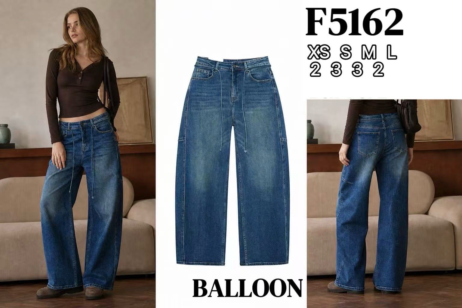 Ballonhose mit hohem Bund