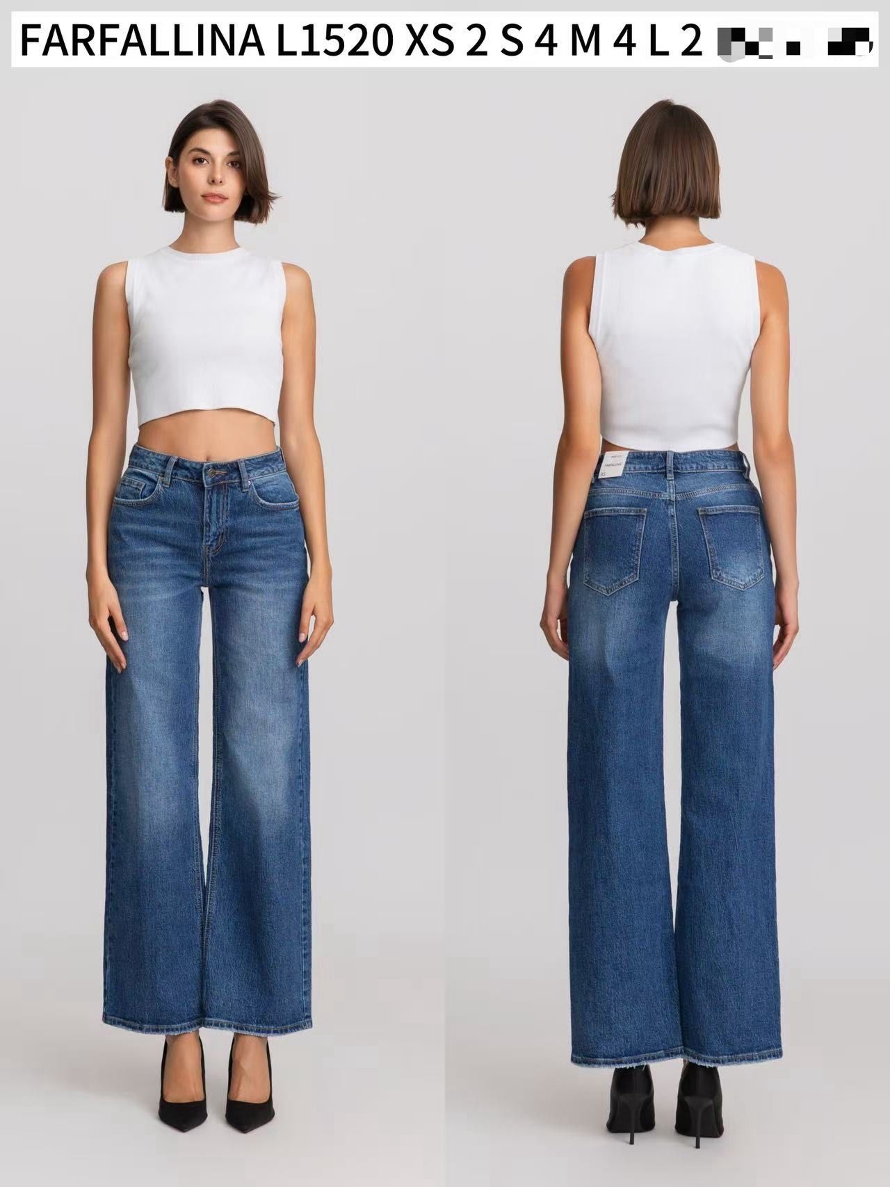High‑Waist Jeans mit weitem Bein