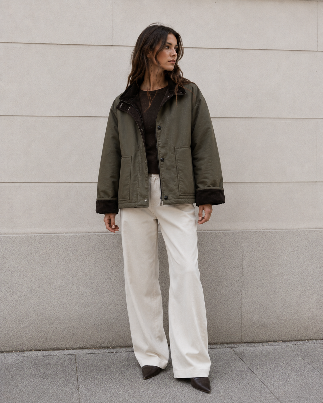 Lässige Jacke mit Stehkragen