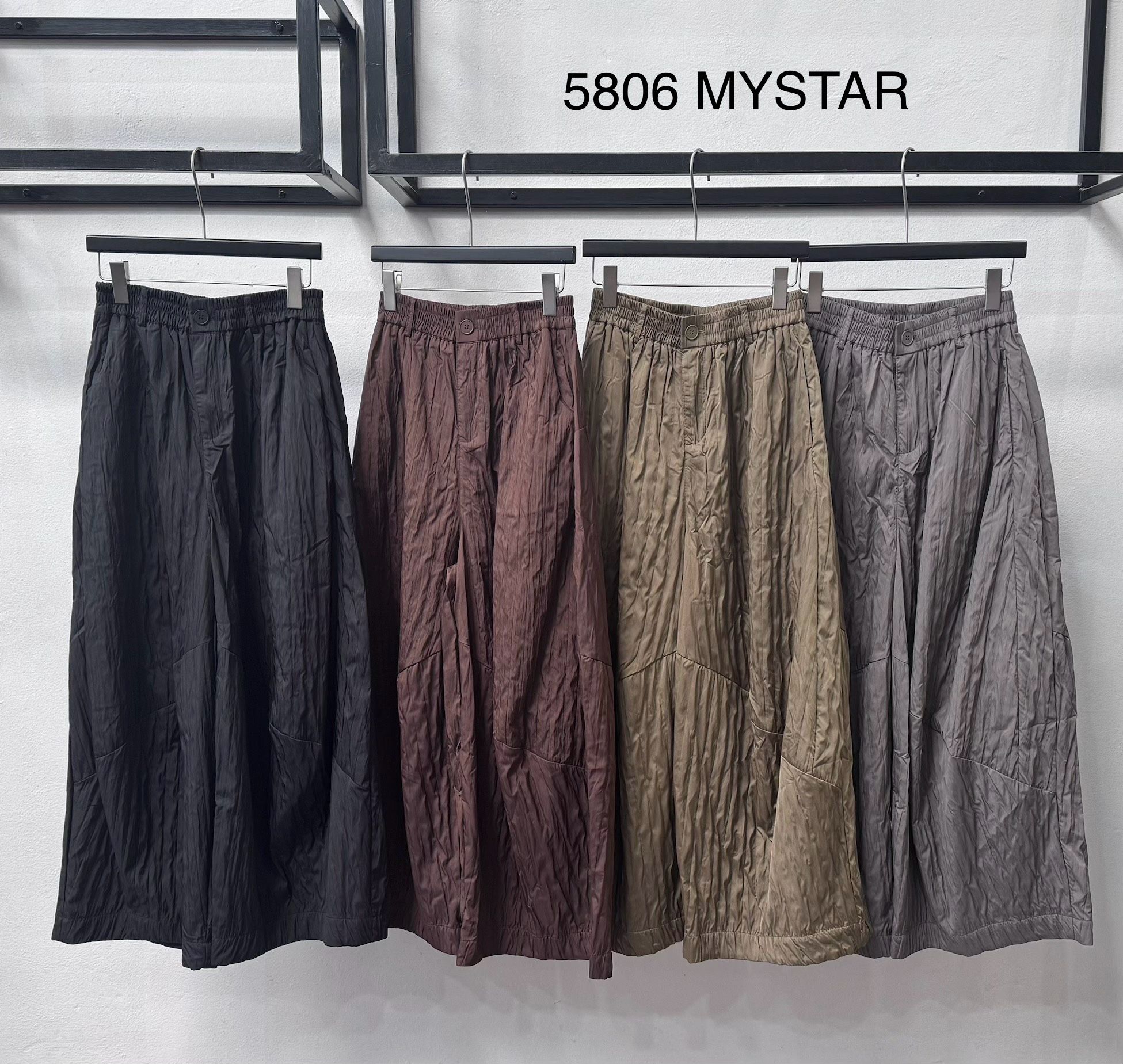 Weite Plissee-Culotte-Hose