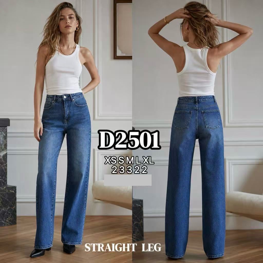Straight-Leg-Jeans mit hohem Bund