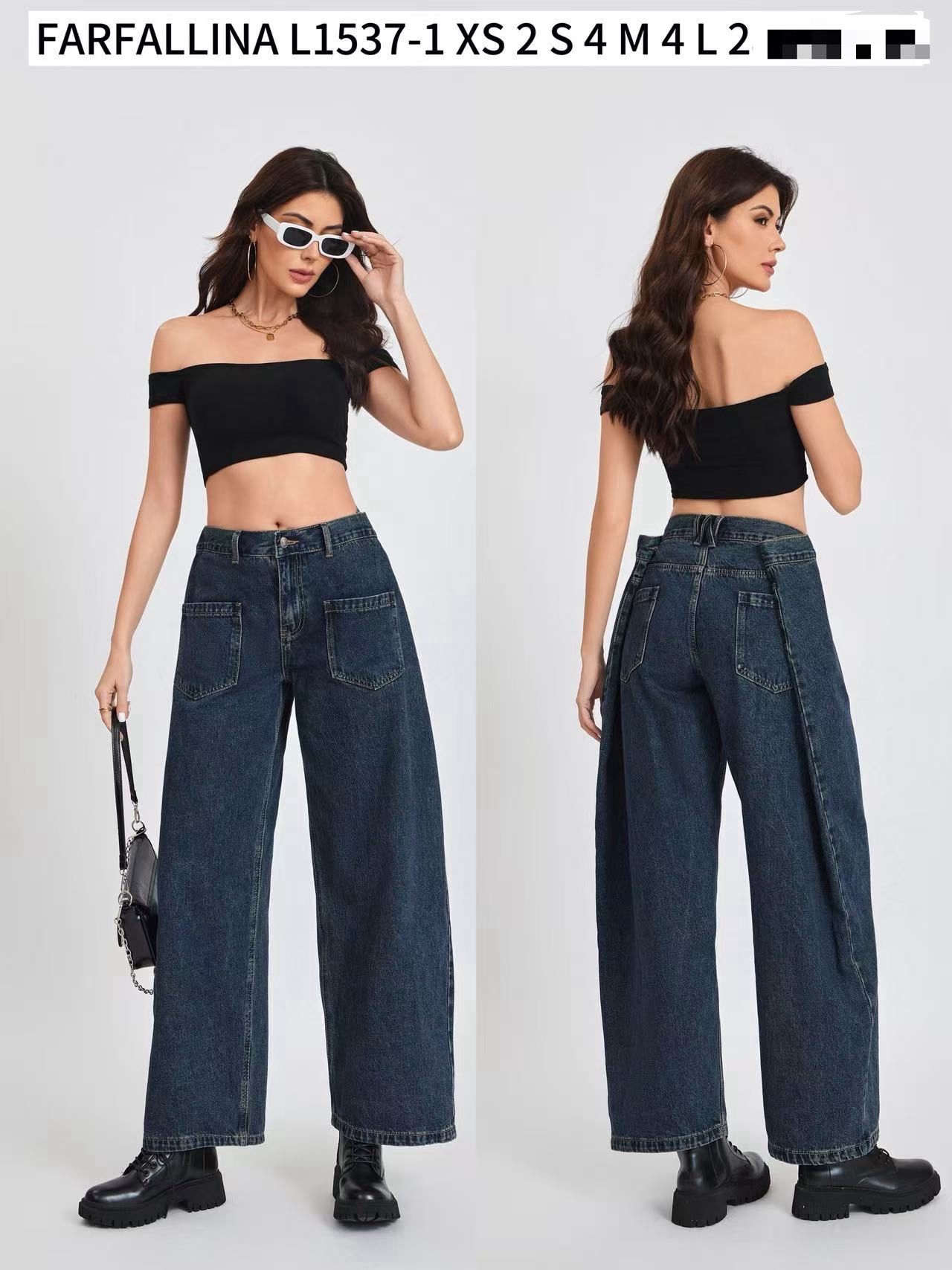 Wide‑Leg Hose mit hoher Taille