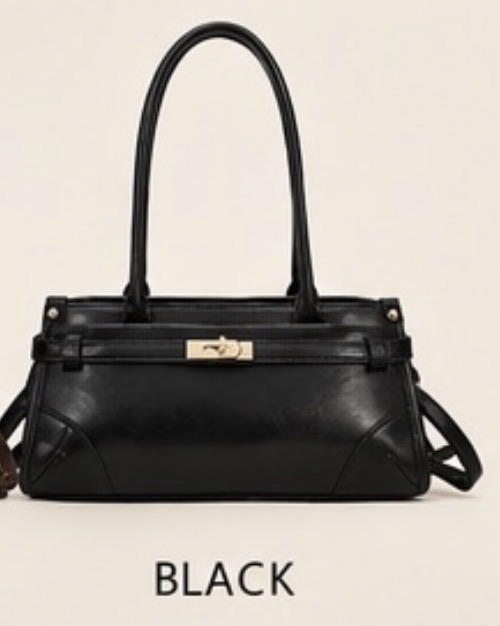 Strukturierte Handtasche mit Knopf-Details