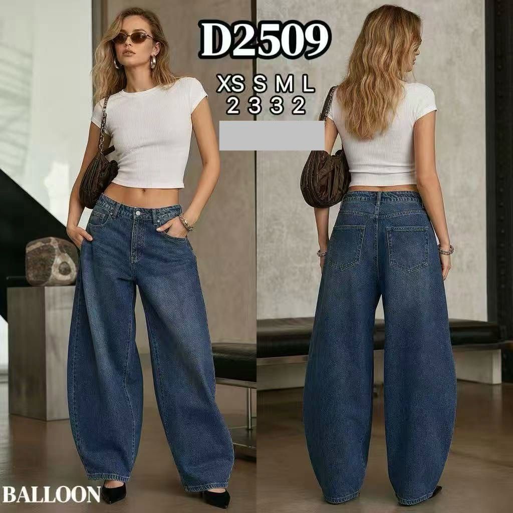 Ballon-Jeans mit hohem Bund