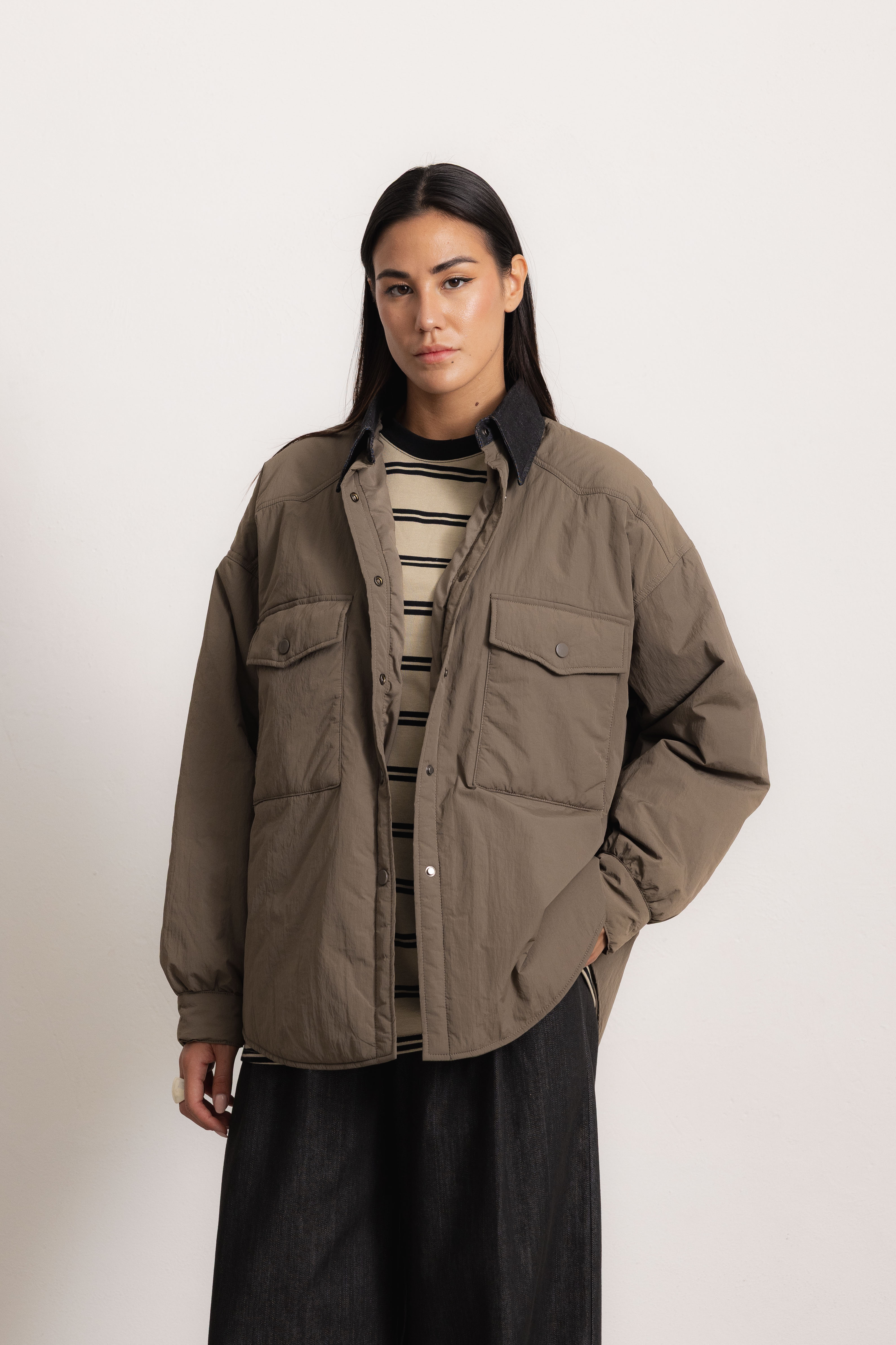 Oversize-Jacke mit Kragen