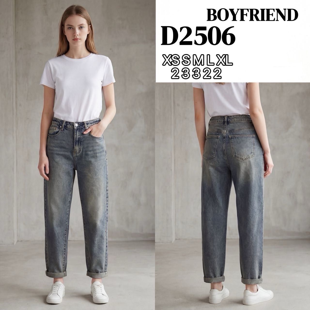 Boyfriend‑Jeans mit hohem Bund