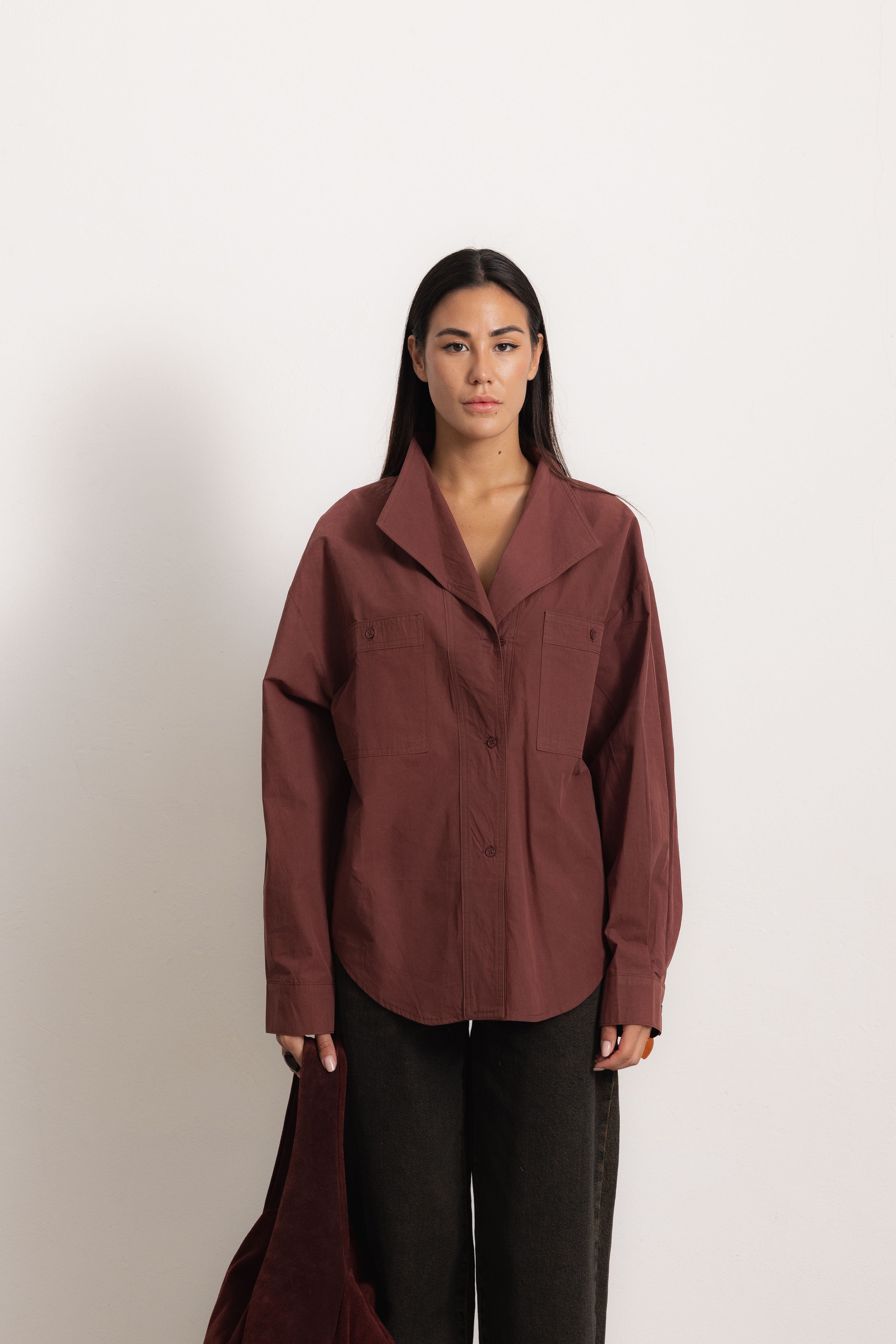 Oversize-Hemd mit Kragen