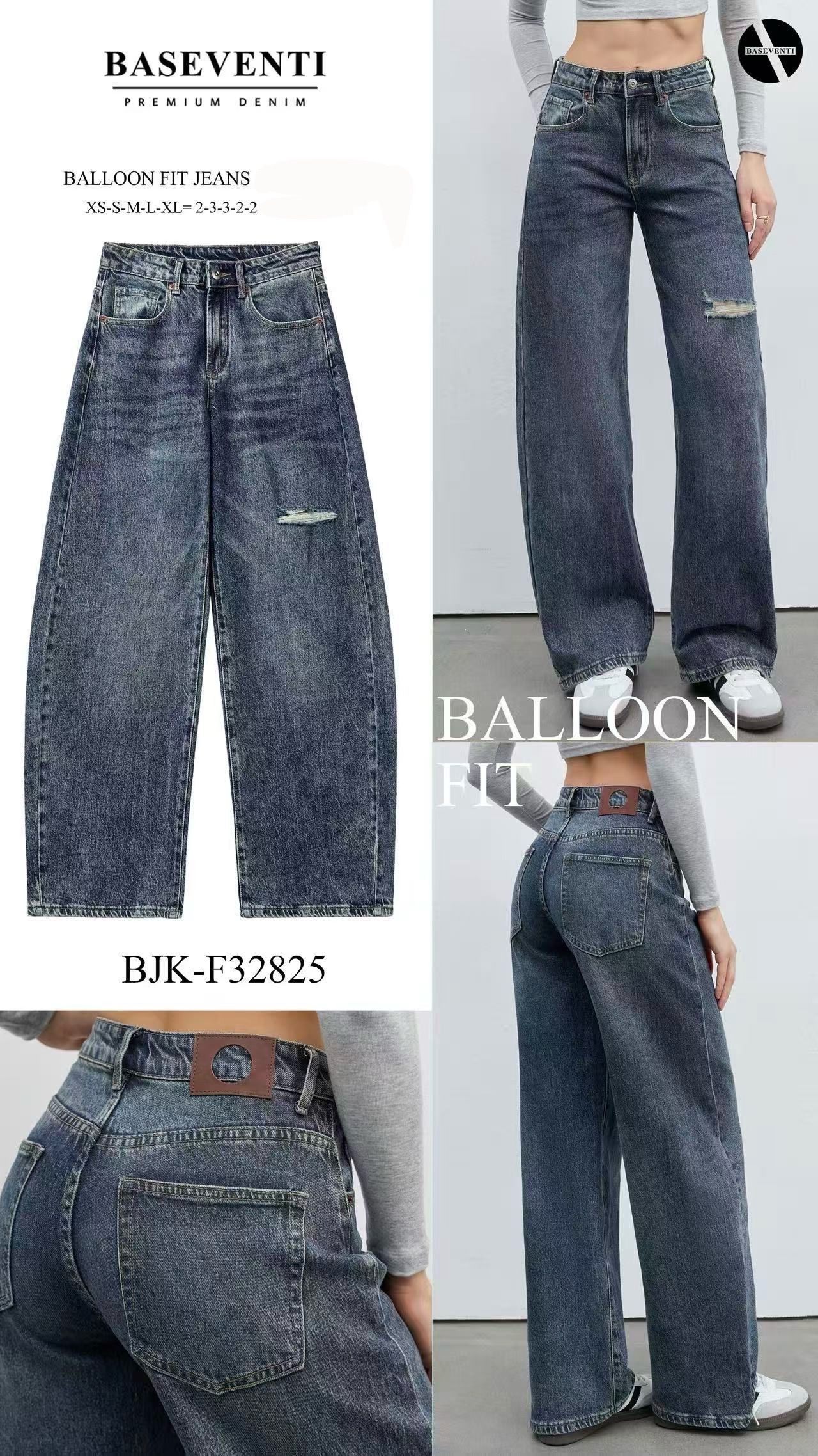 Balloon-Fit Jeans mit Hohem Bund