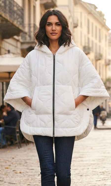 Oversize Steppjacke mit Kapuze