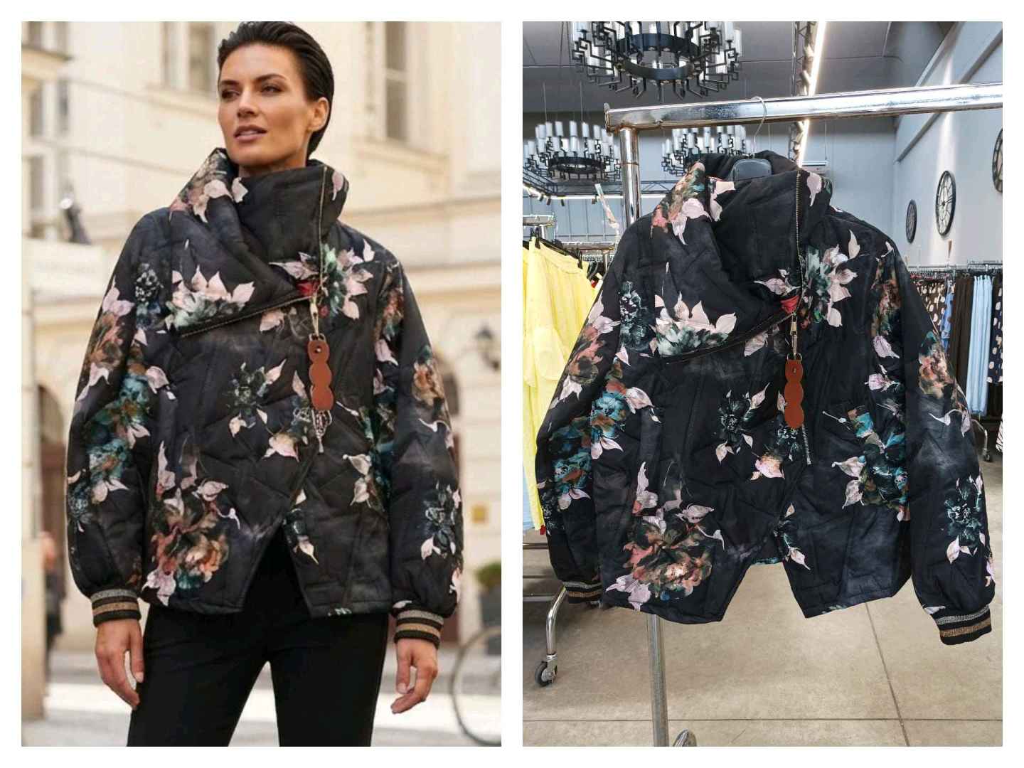 Steppjacke mit hohem Kragen