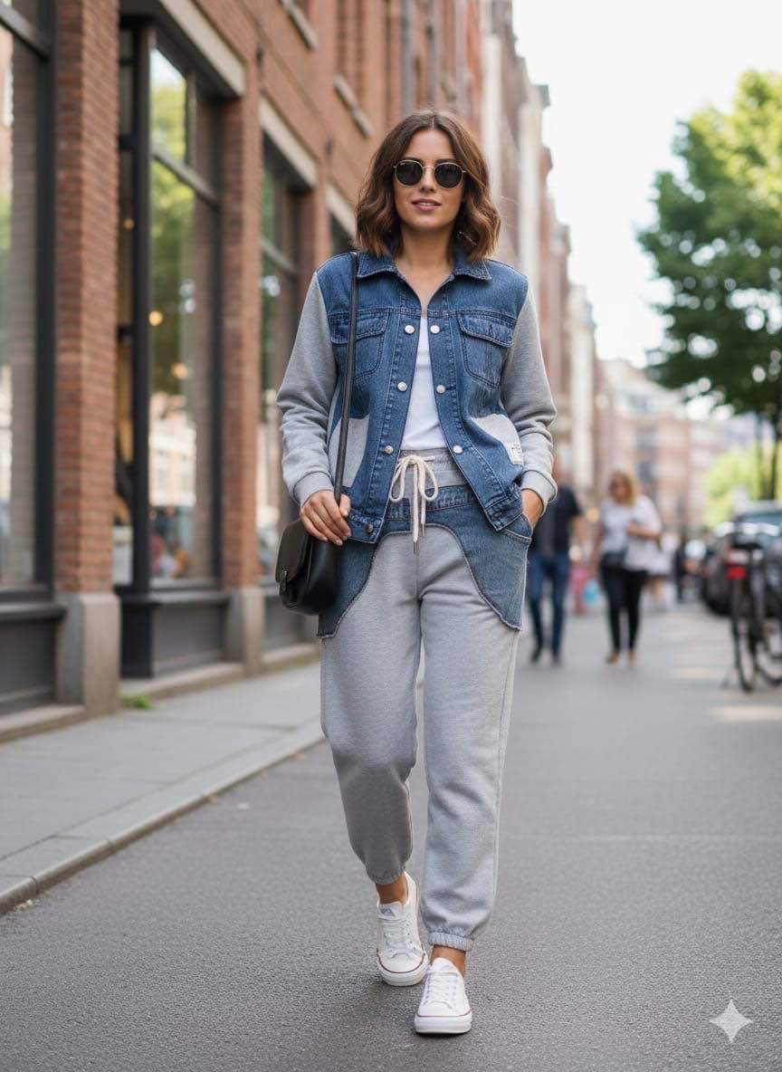 Klassische Jeansjacke mit Hemdkragen