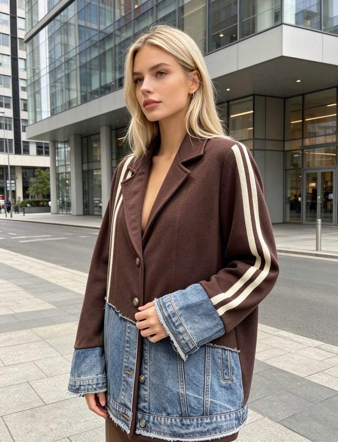 Oversize-Blazer mit Klappenkragen