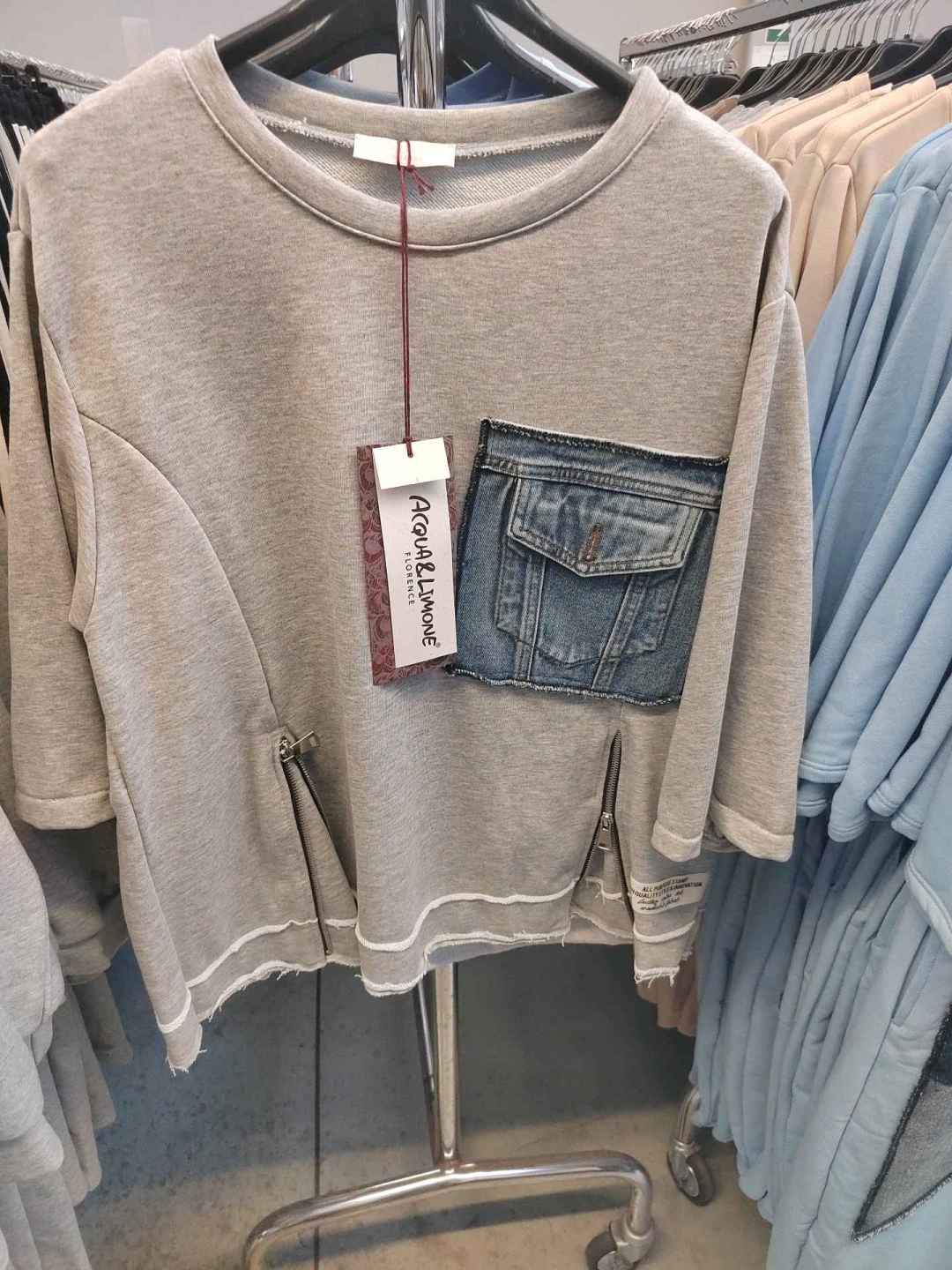 Boxy-Sweatshirt mit Taschen