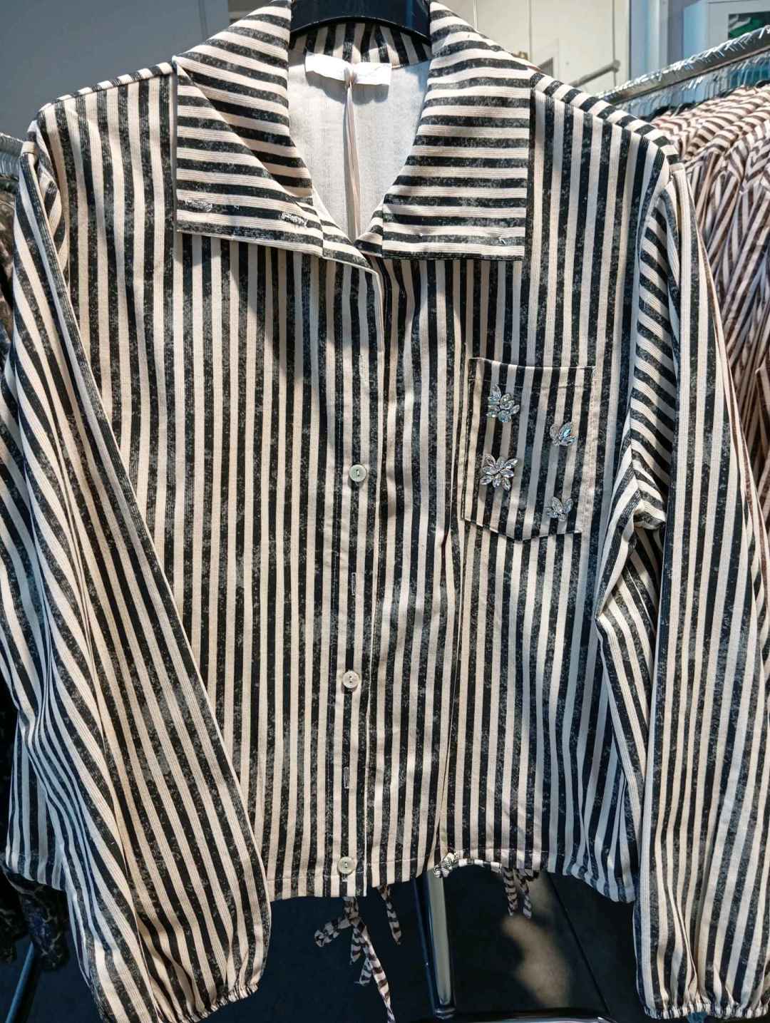 Hemdjacke mit Streifen