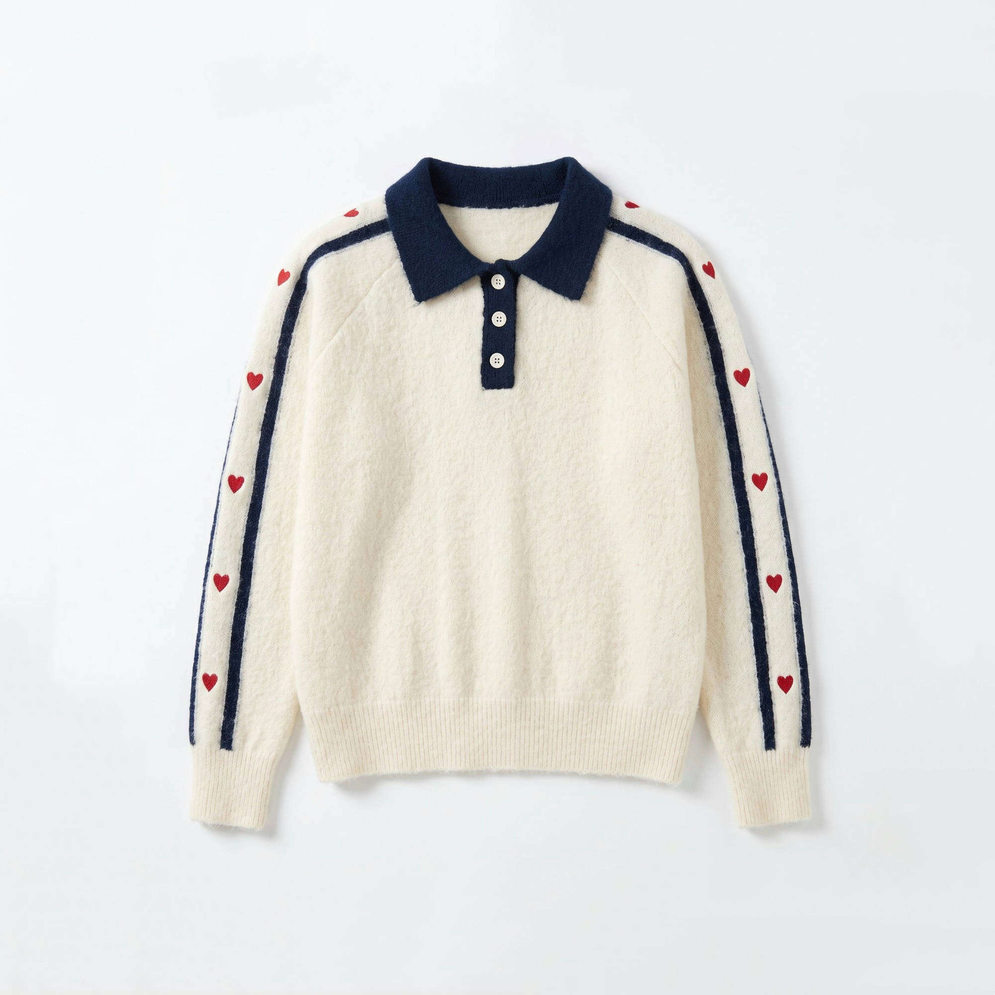 Polo-Pullover mit Zierknöpfen