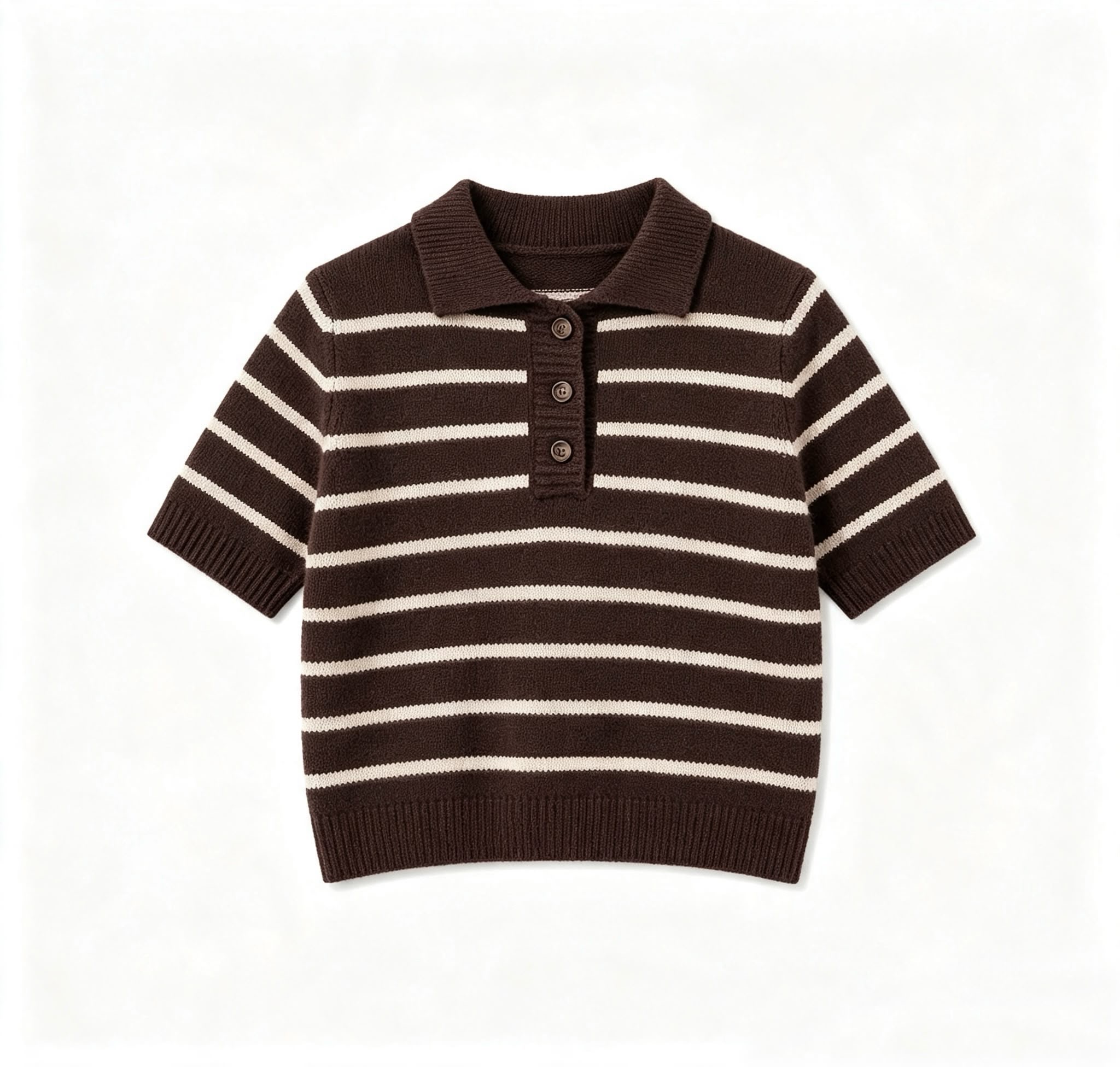 Gestreifter Polo-Pullover