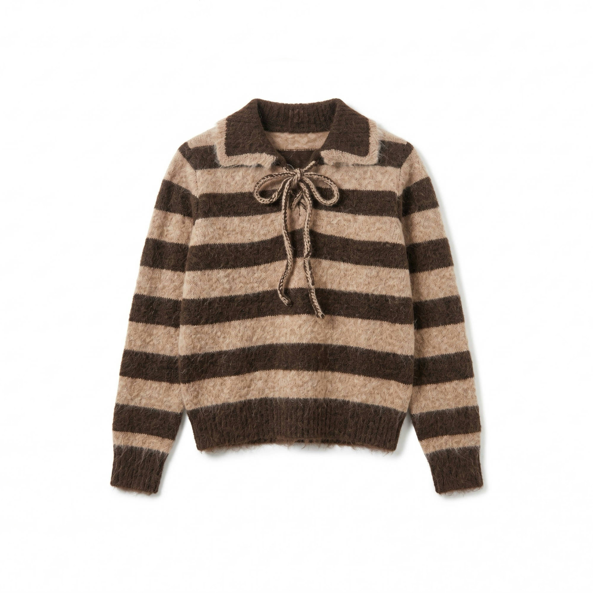 Pullover mit Kragen und Streifen