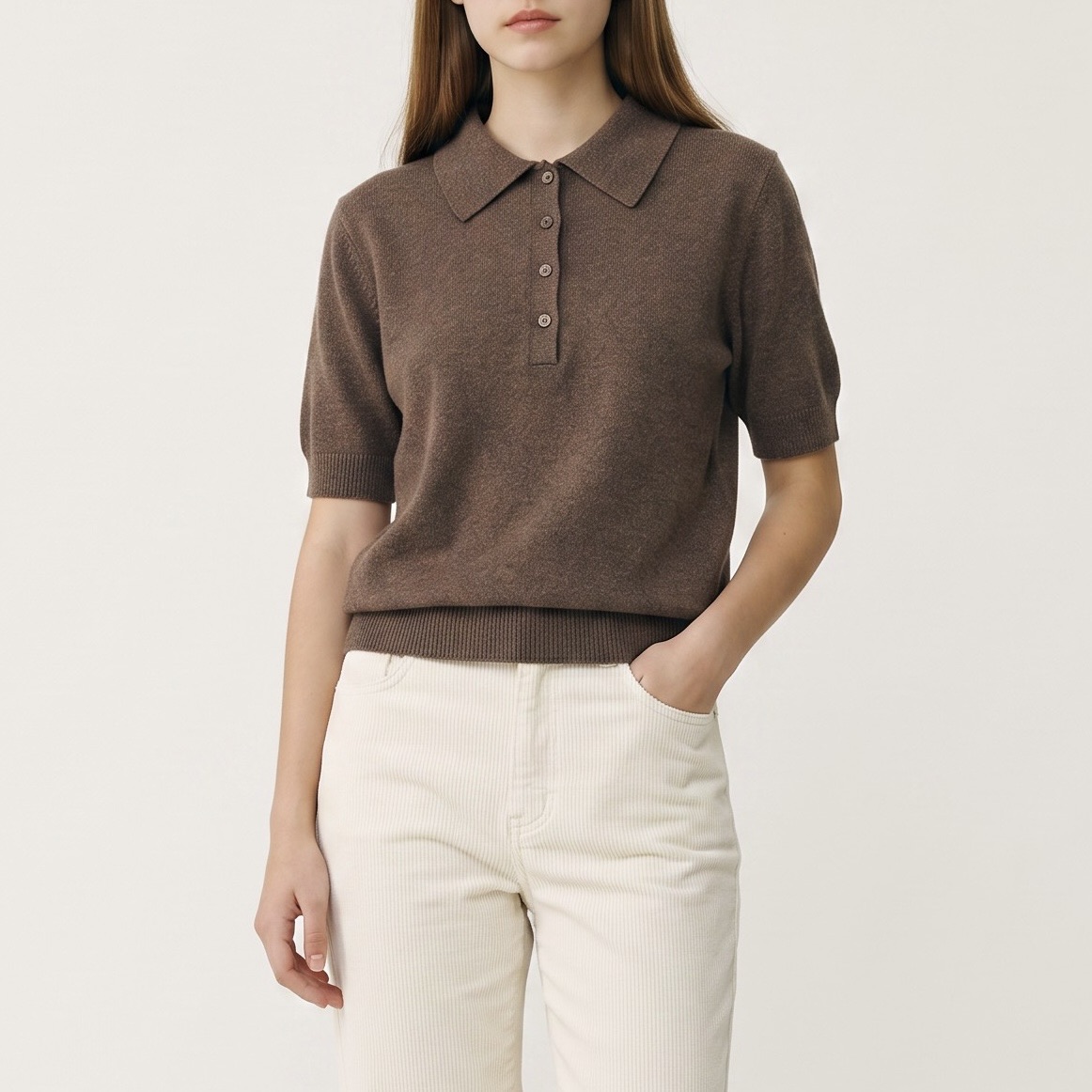 Pullover Polo Kurzarm