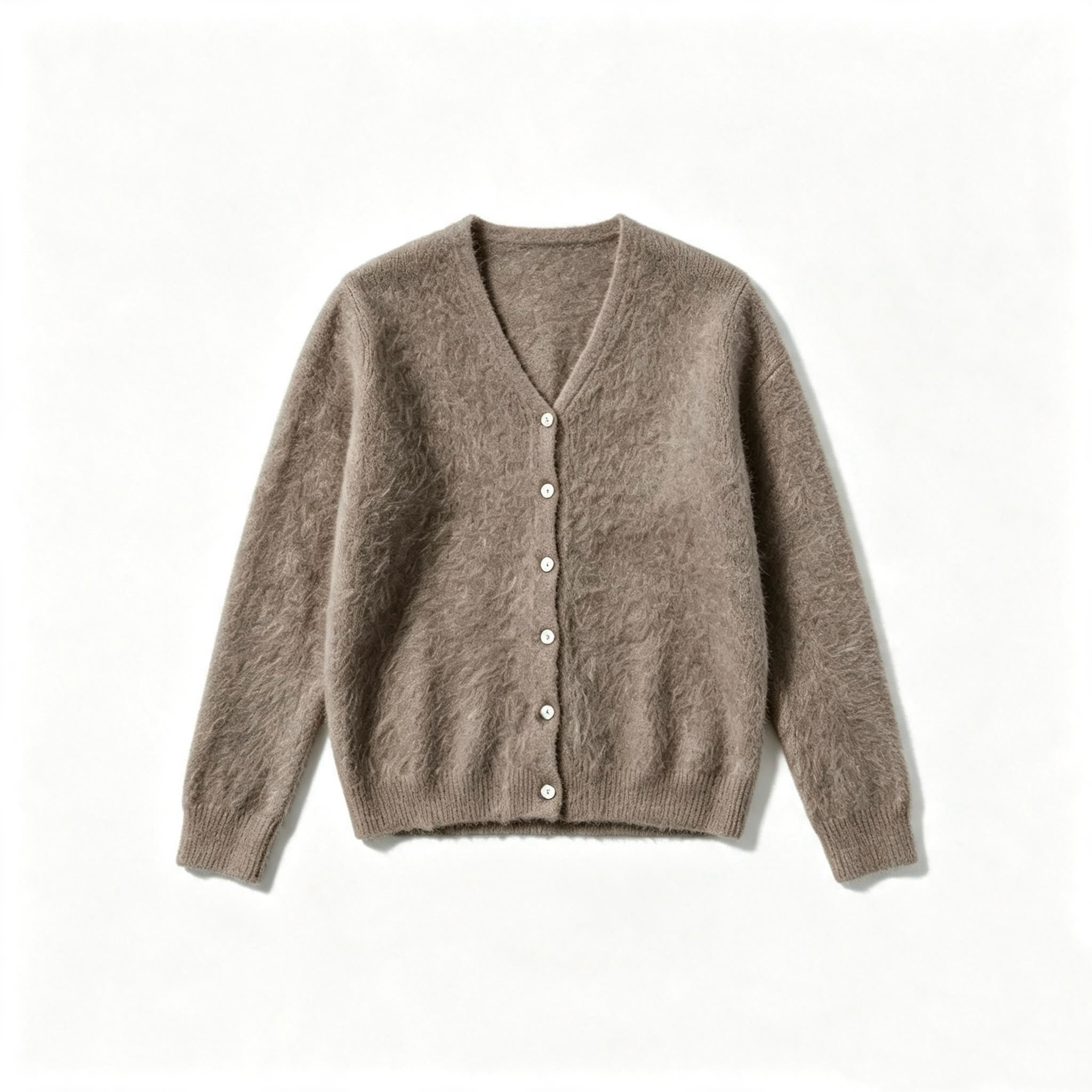 Gerader Cardigan bis Hüfte